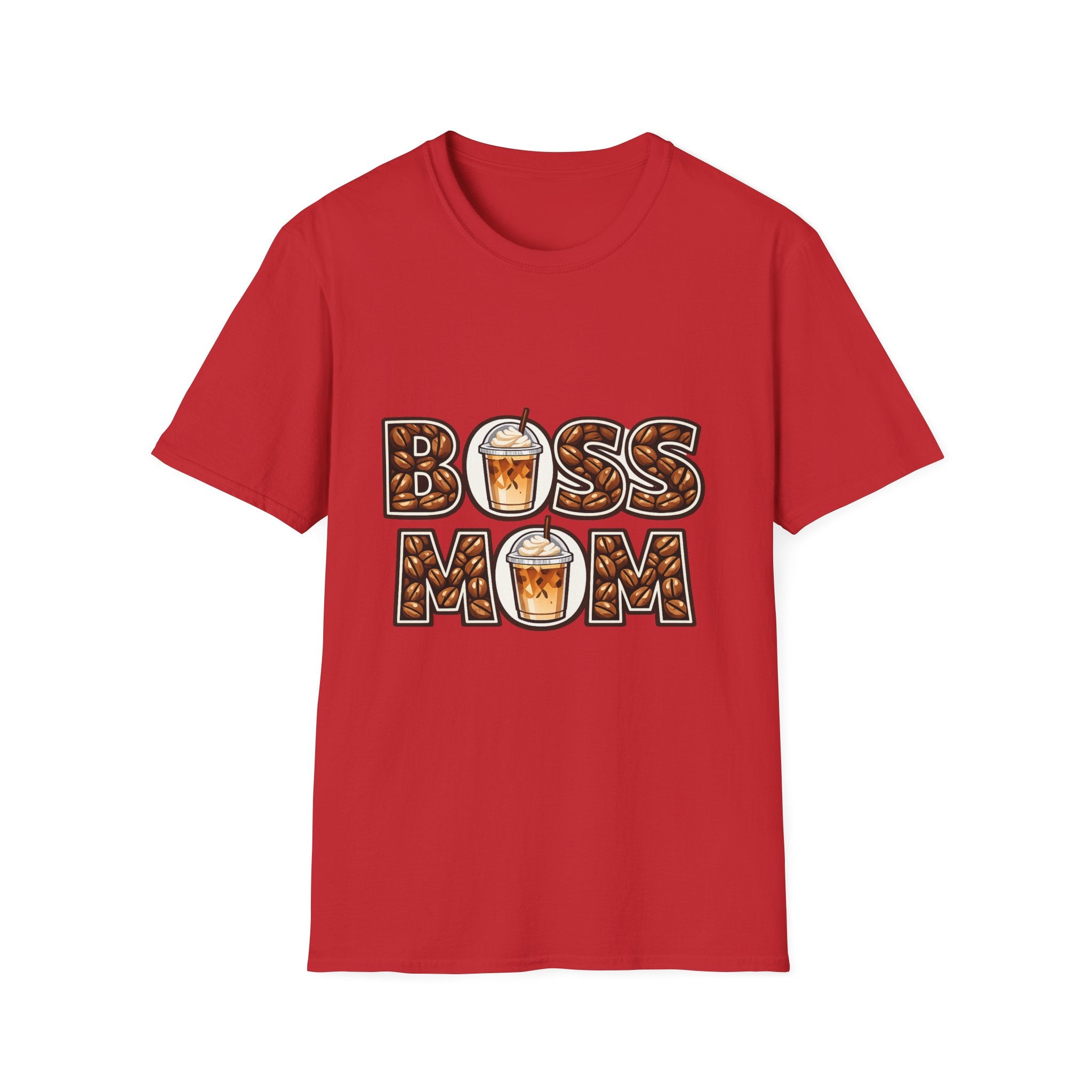 Boss Mom Coffee T-Shirt — Graphic ‘Boss Mom’ Latte Design