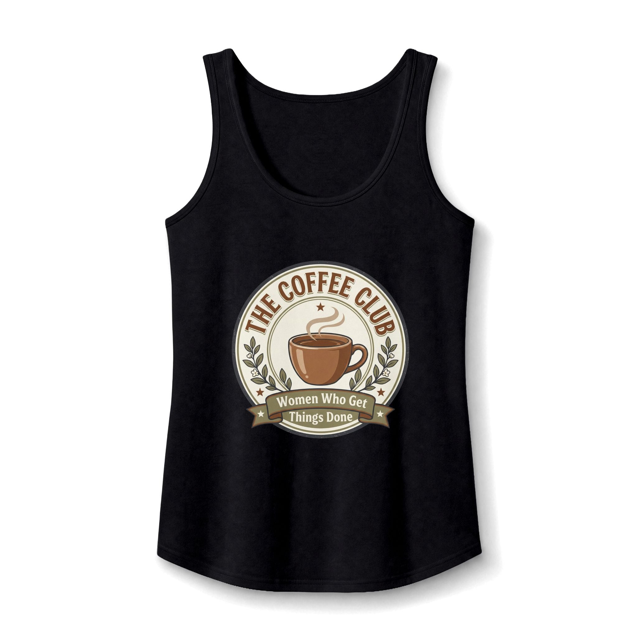 The Coffee Club Tank Top — "Women Who Get Things Done" Cotton Tank