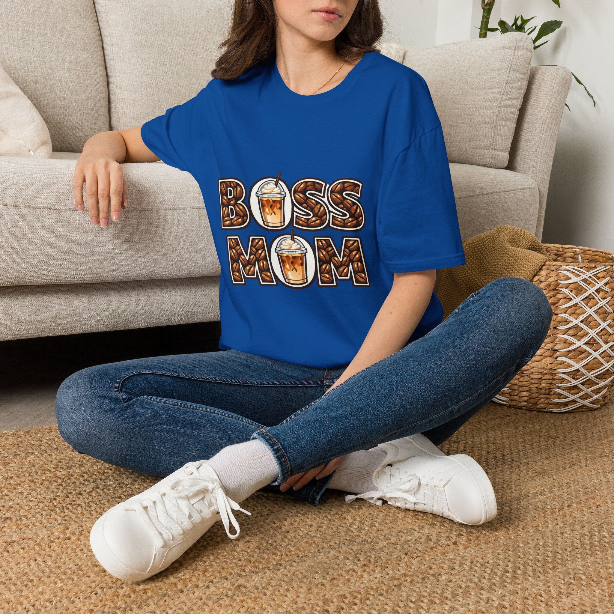 Boss Mom Coffee T-Shirt — Graphic ‘Boss Mom’ Latte Design