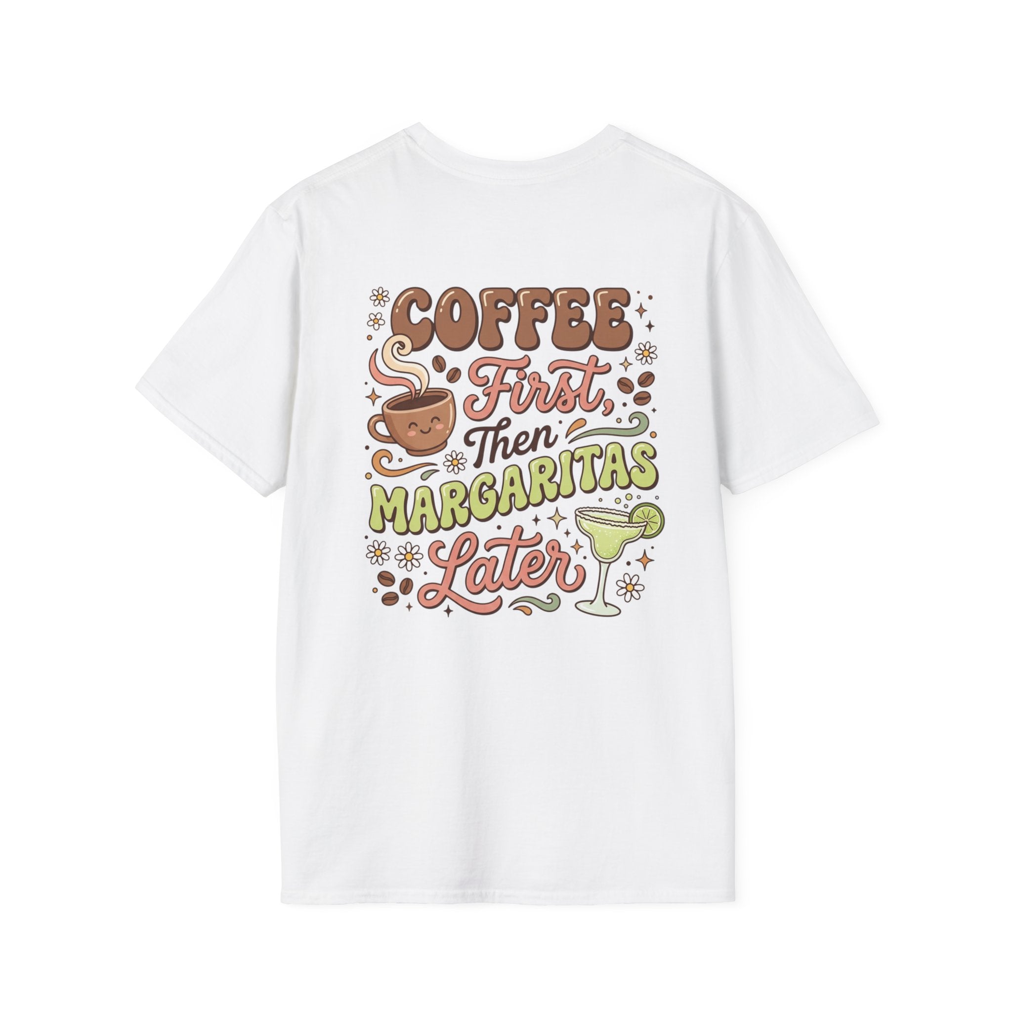 Coffee & Chaos T-Shirt — Retro Script Graphic Tee for Coffee Lovers