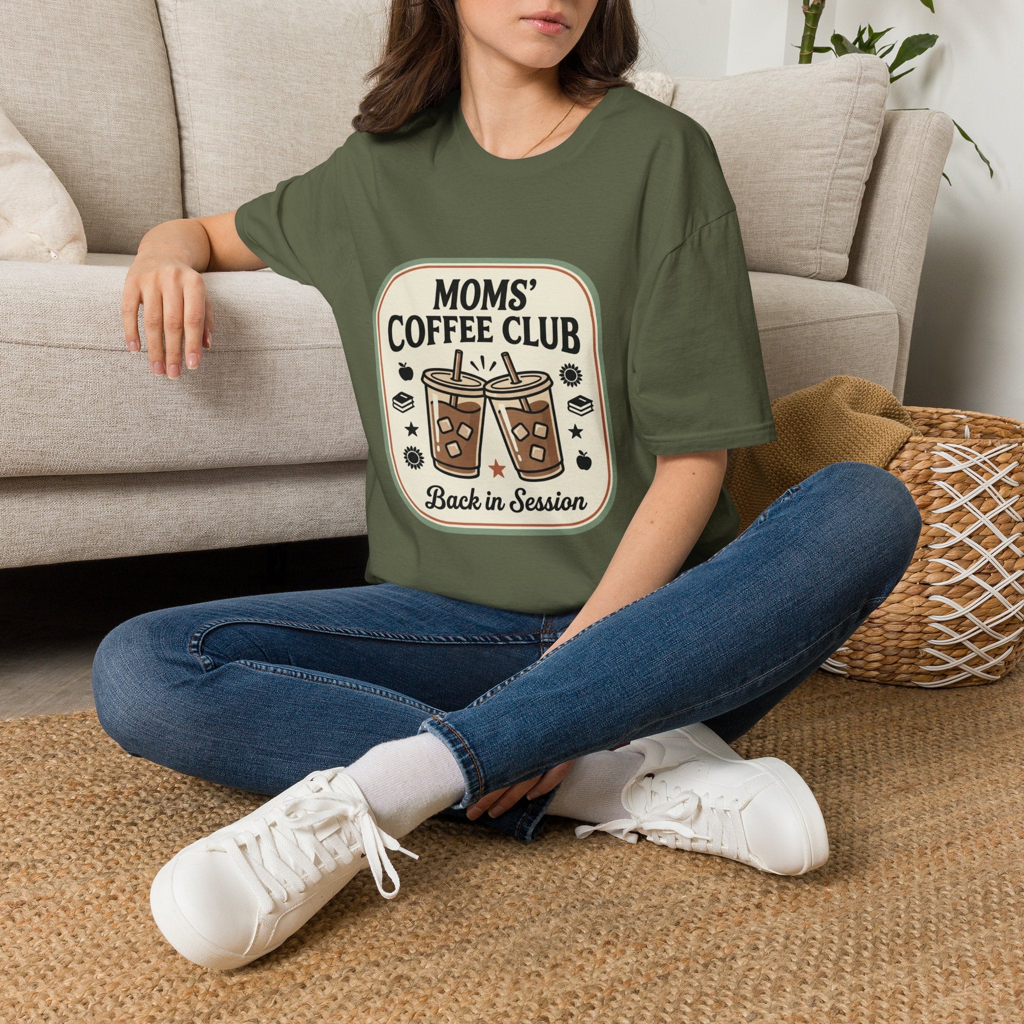 Moms' Coffee Club T-Shirt — "Back in Session" Retro Coffee Graphic