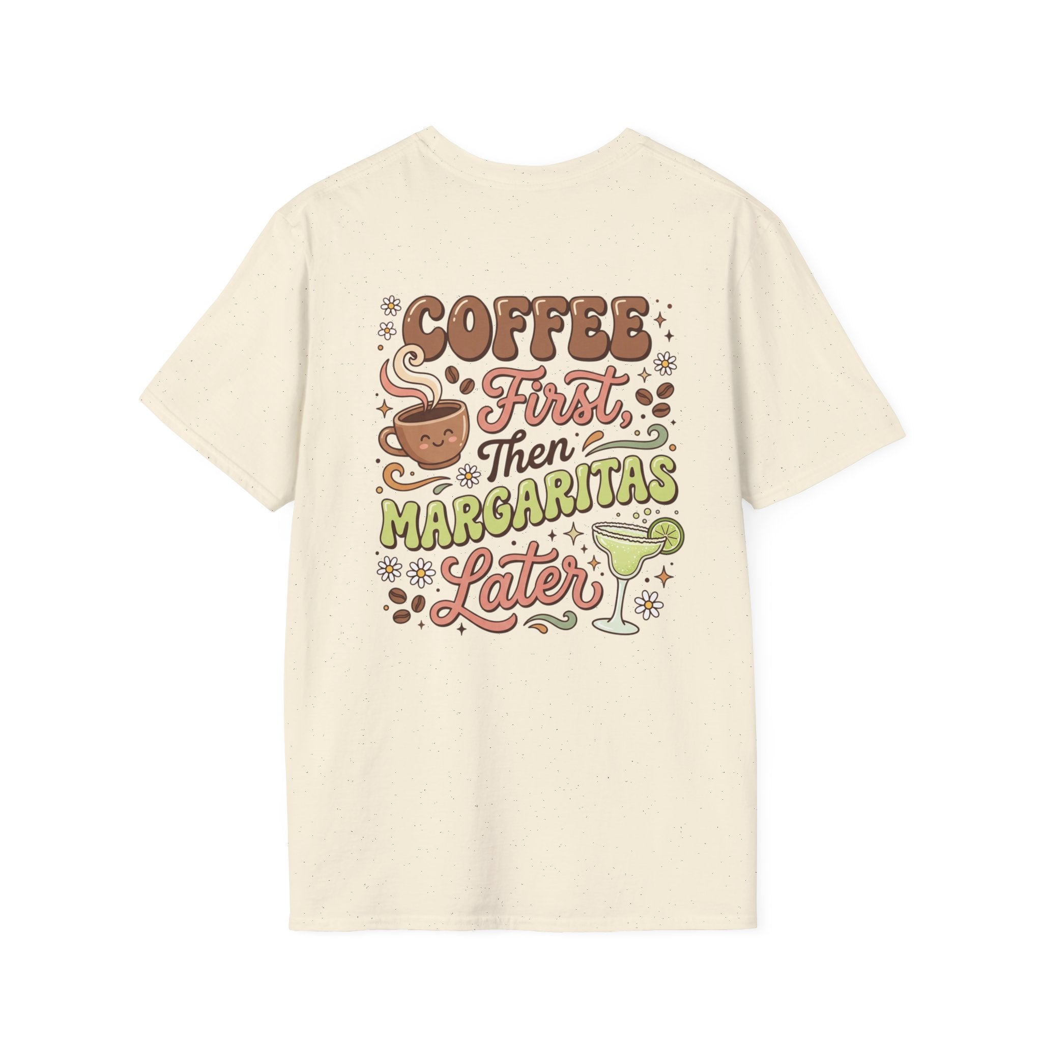 Coffee & Chaos T-Shirt — Retro Script Graphic Tee for Coffee Lovers