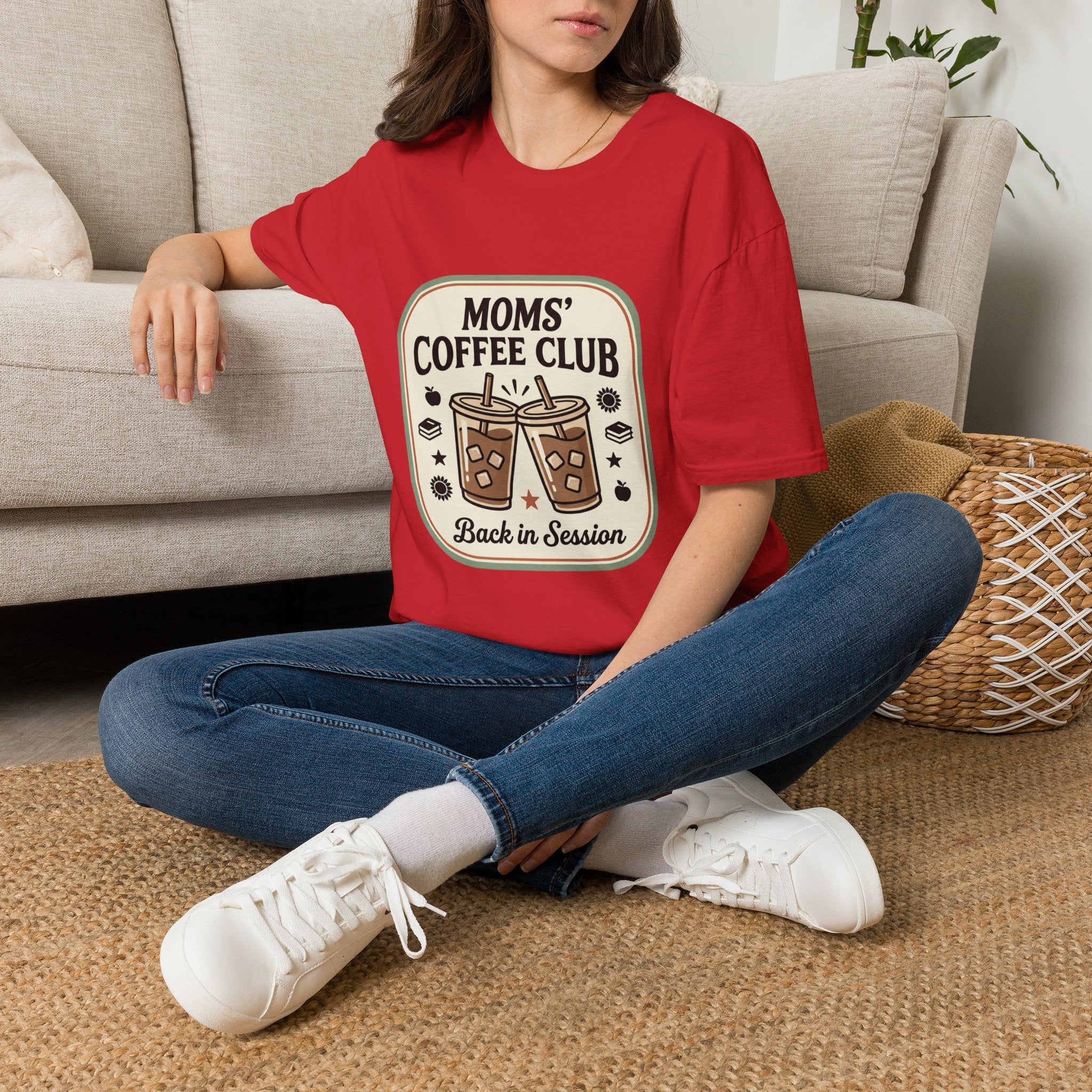 Moms' Coffee Club T-Shirt — "Back in Session" Retro Coffee Graphic