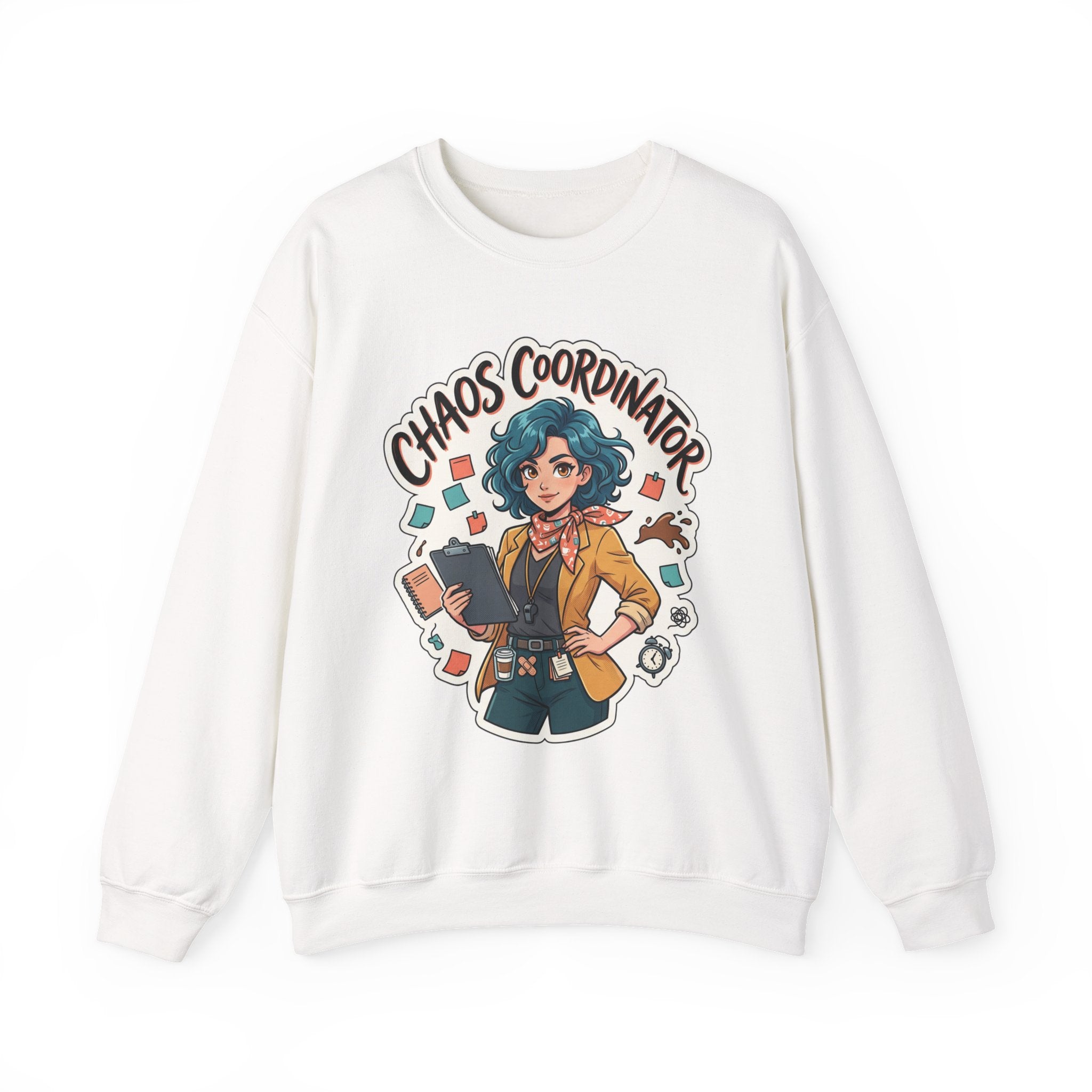 Chaos Coordinator Crewneck Sweatshirt — Funny Office Organizer Graphic Sweatshirt