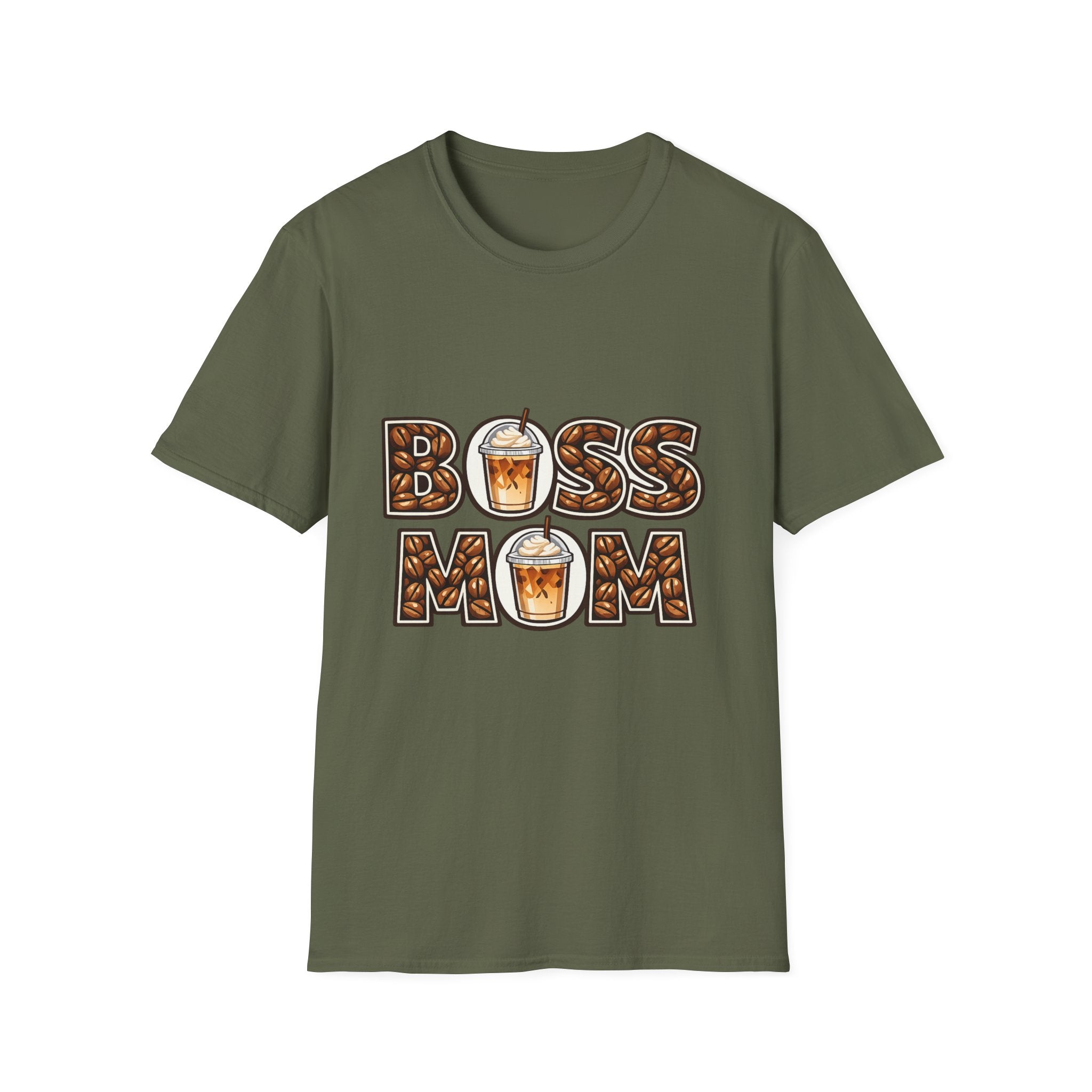 Boss Mom Coffee T-Shirt — Graphic ‘Boss Mom’ Latte Design