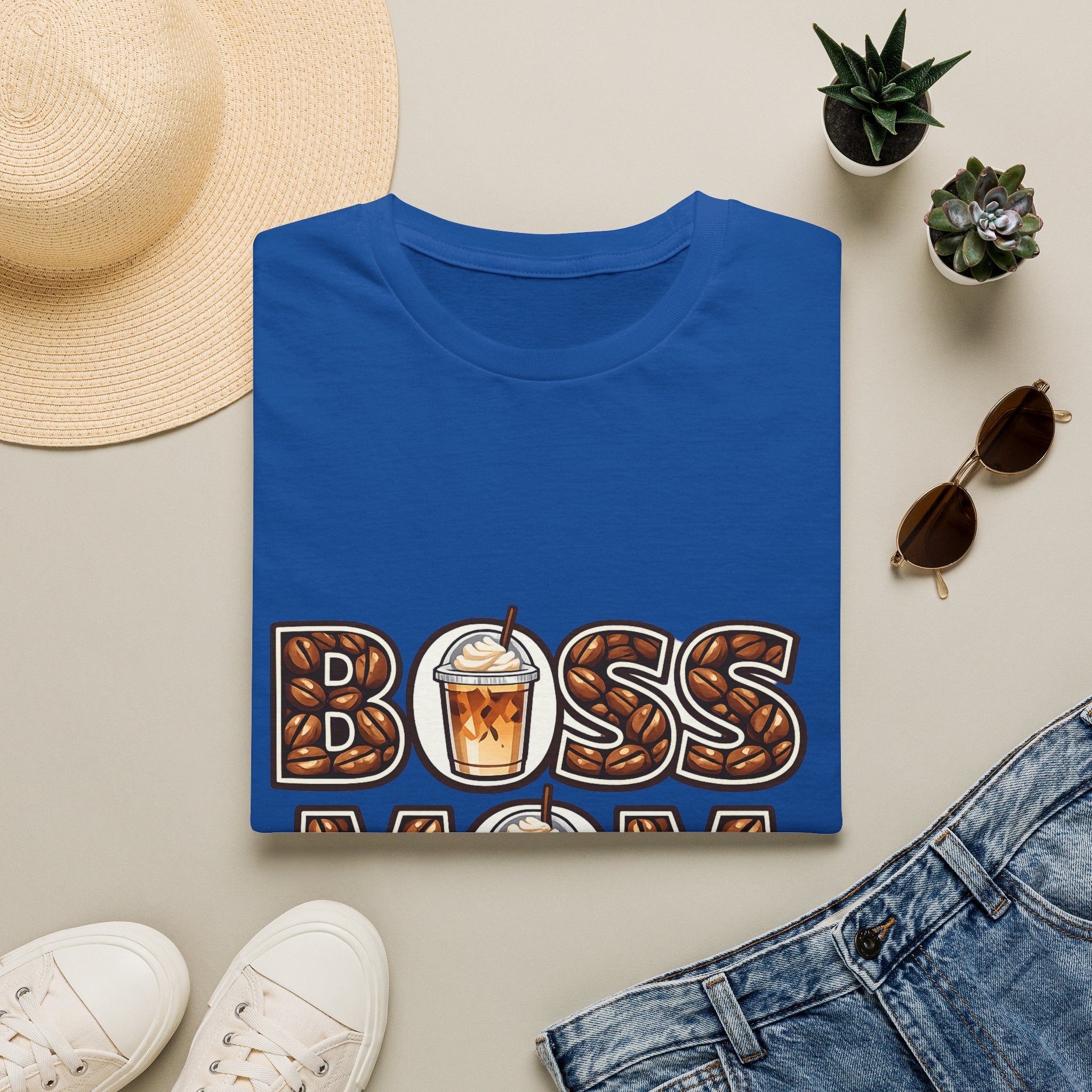 Boss Mom Coffee T-Shirt — Graphic ‘Boss Mom’ Latte Design