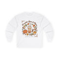 Pumpkin Spice & Cheers Long Sleeve Tee — Fall Pumpkin Coffee Shirt