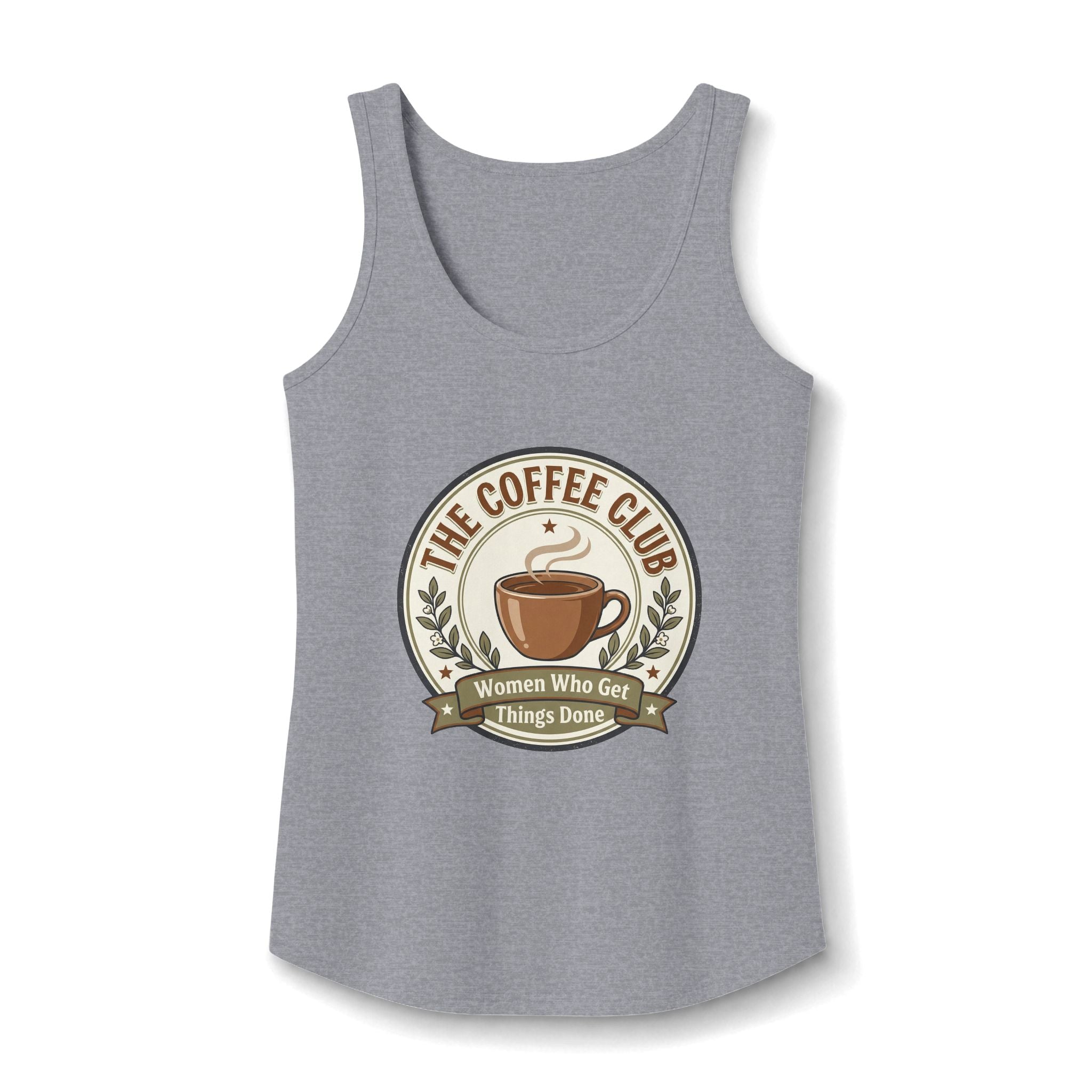 The Coffee Club Tank Top — "Women Who Get Things Done" Cotton Tank