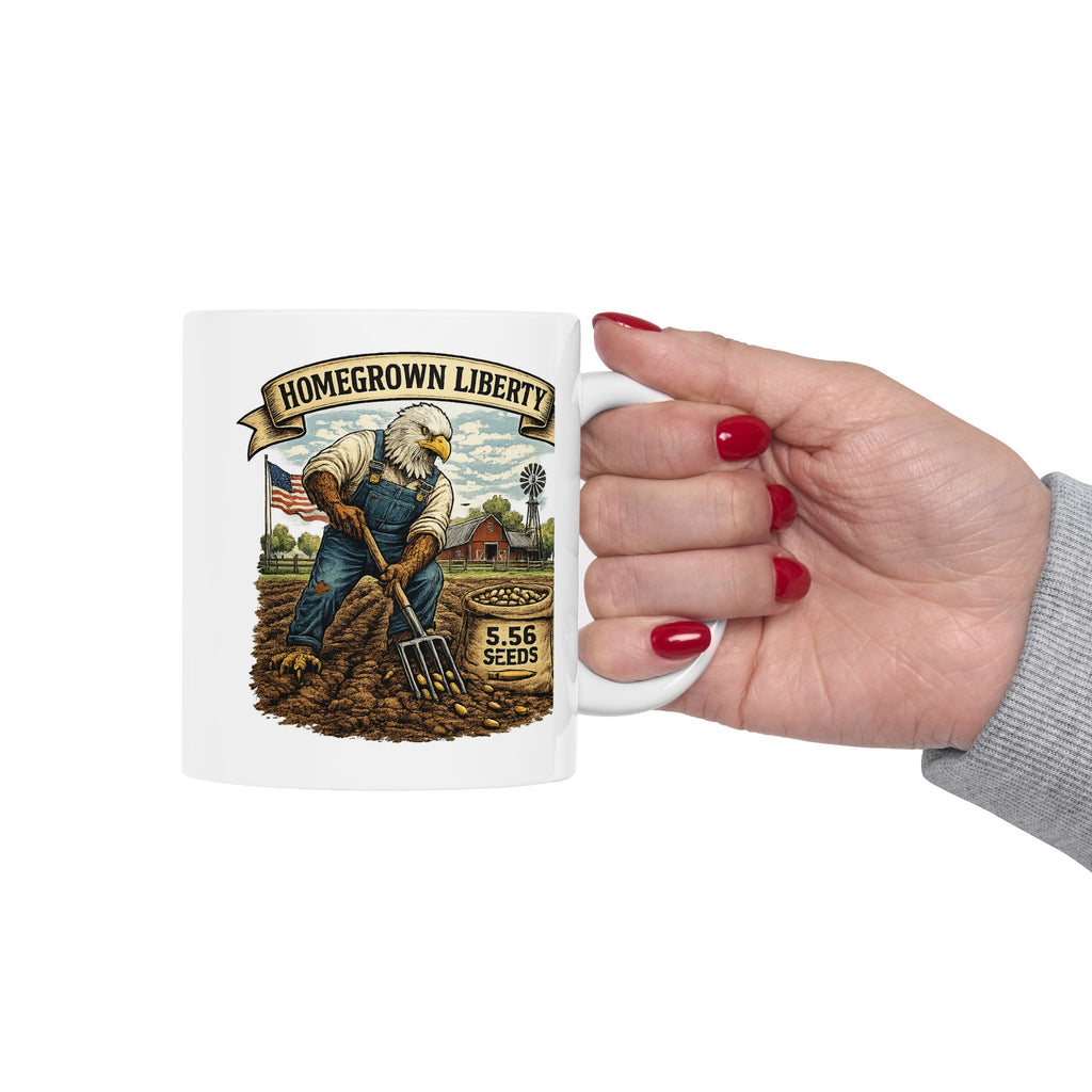 Liberty Farm Coffee Mug — Vintage Americana Farmhouse 11oz/15oz Ceramic