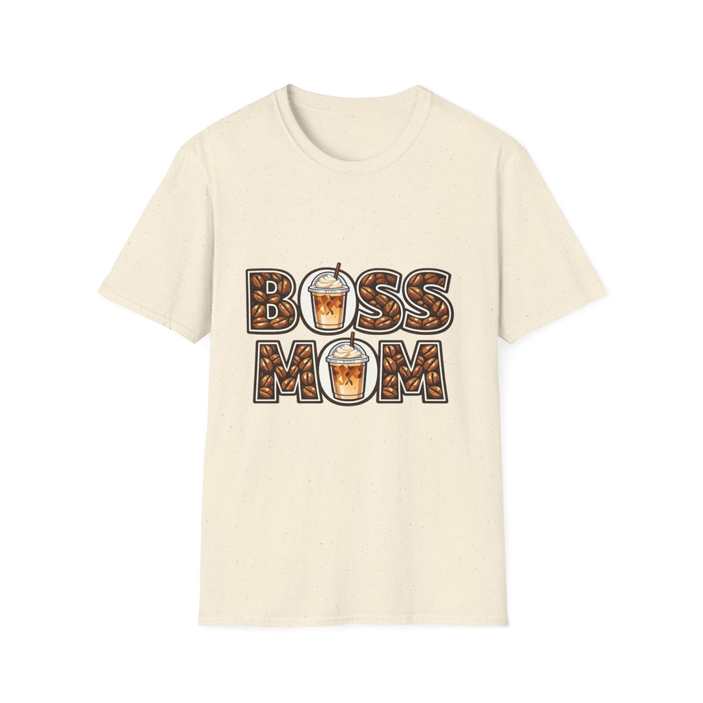 Boss Mom Coffee T-Shirt — Graphic ‘Boss Mom’ Latte Design