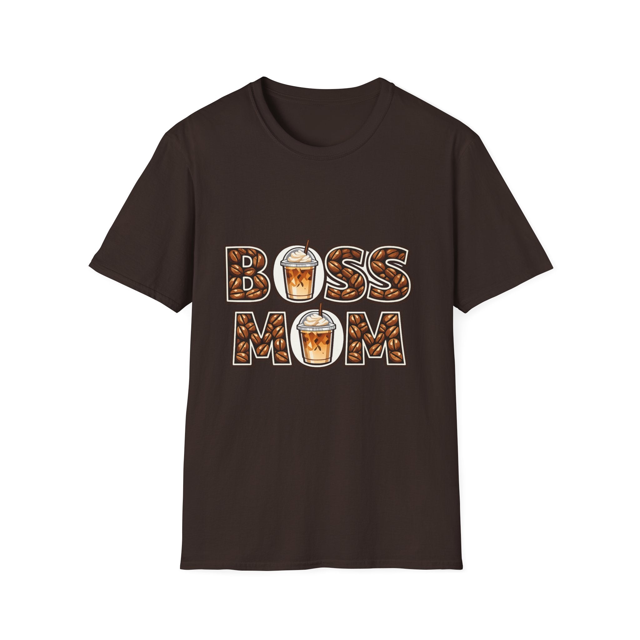 Boss Mom Coffee T-Shirt — Graphic ‘Boss Mom’ Latte Design