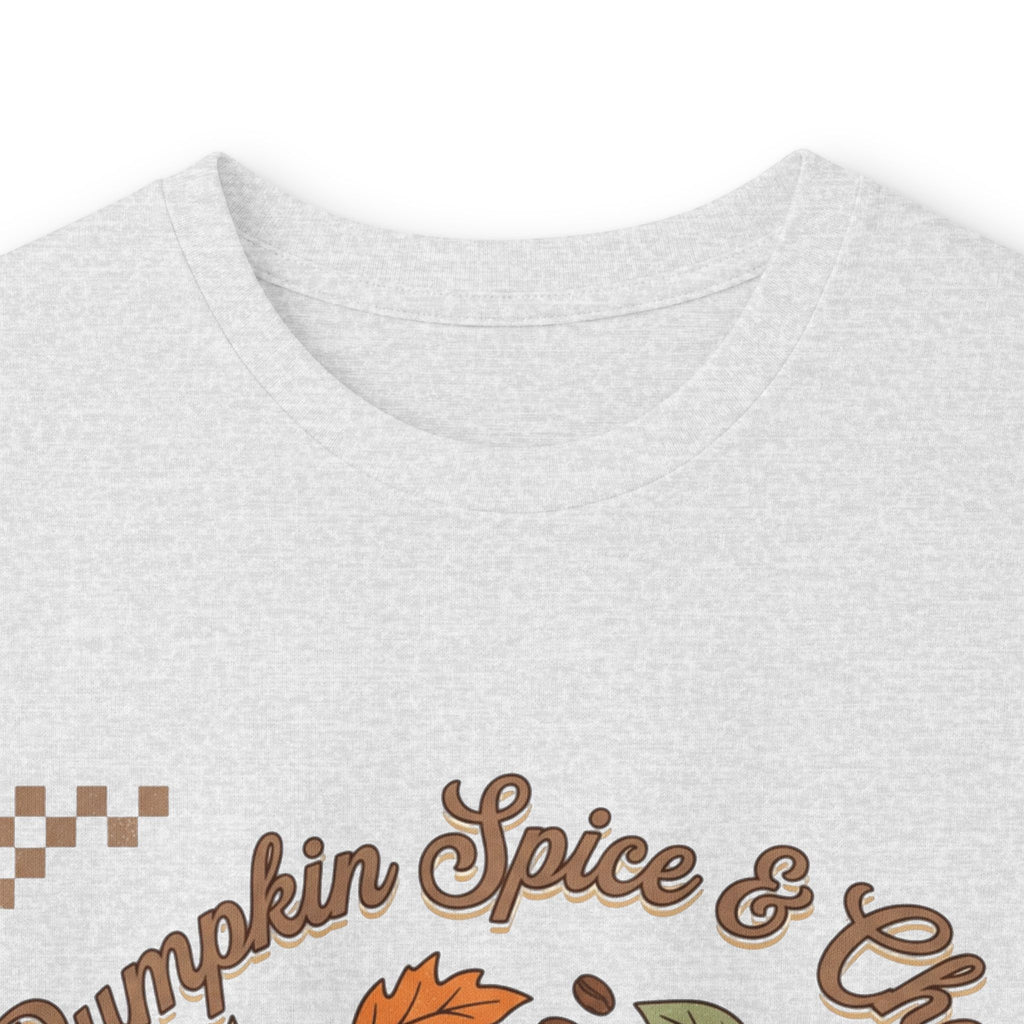 Pumpkin Spice & Cheers Long Sleeve Tee — Fall Pumpkin Coffee Shirt