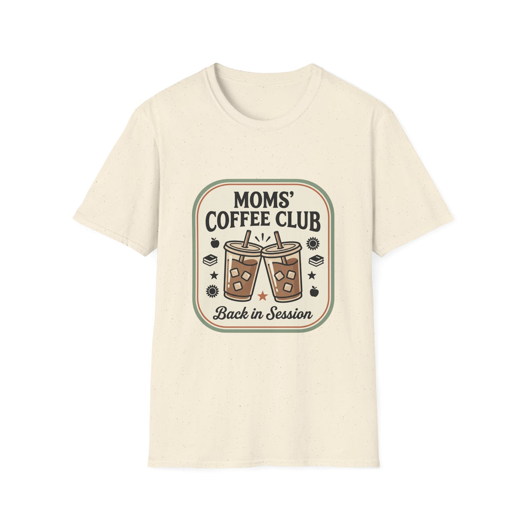 Moms' Coffee Club T-Shirt — "Back in Session" Retro Coffee Graphic