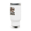 Coffee & Chaos Stainless Steel Travel Mug — 14oz Insulated with Handle