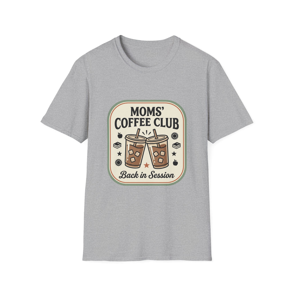 Moms' Coffee Club T-Shirt — "Back in Session" Retro Coffee Graphic