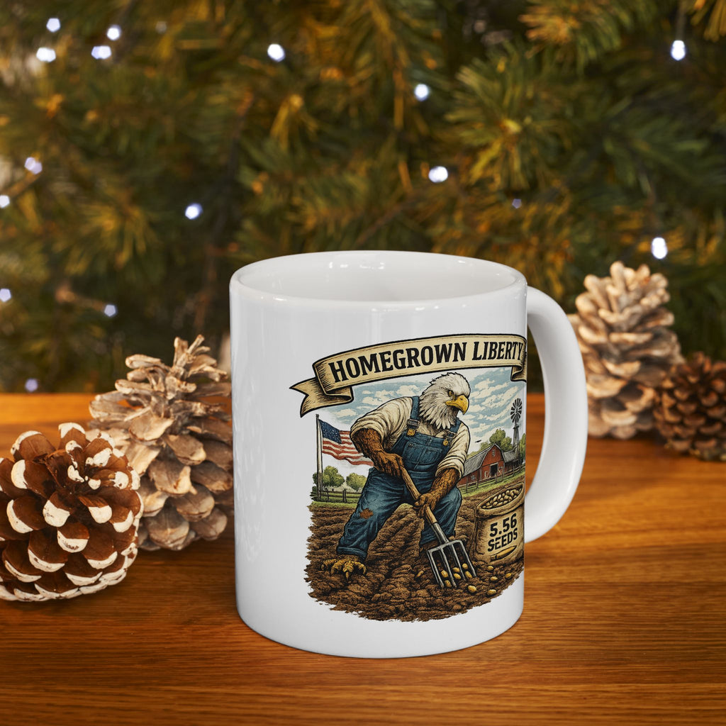 Liberty Farm Coffee Mug — Vintage Americana Farmhouse 11oz/15oz Ceramic