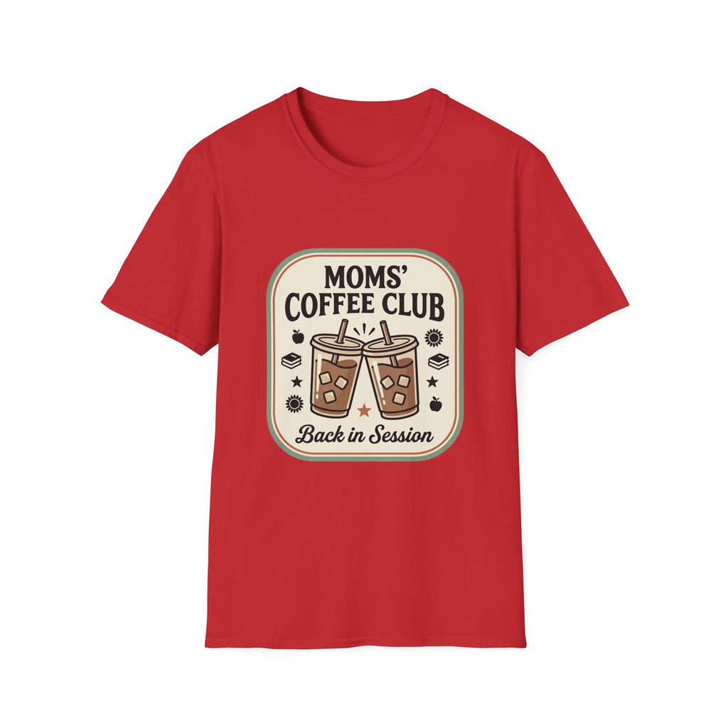 Moms' Coffee Club T-Shirt — "Back in Session" Retro Coffee Graphic