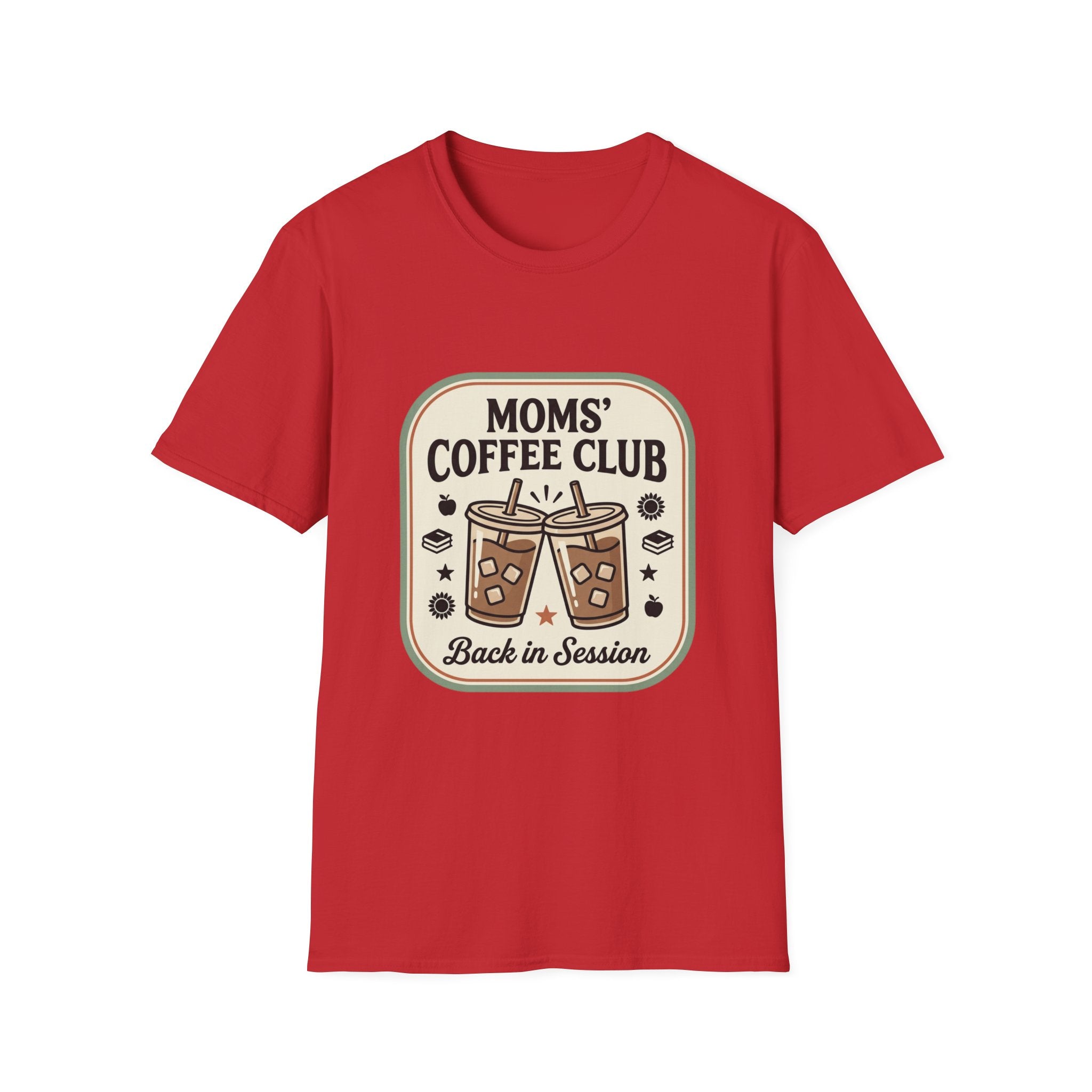 Moms' Coffee Club T-Shirt — "Back in Session" Retro Coffee Graphic