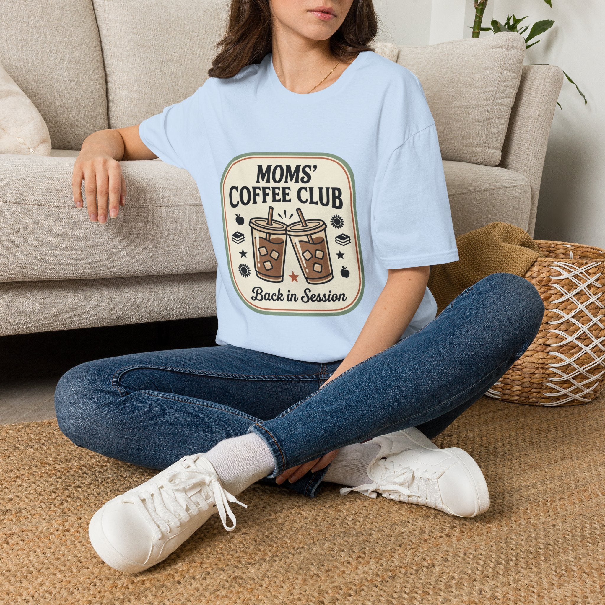 Moms' Coffee Club T-Shirt — "Back in Session" Retro Coffee Graphic