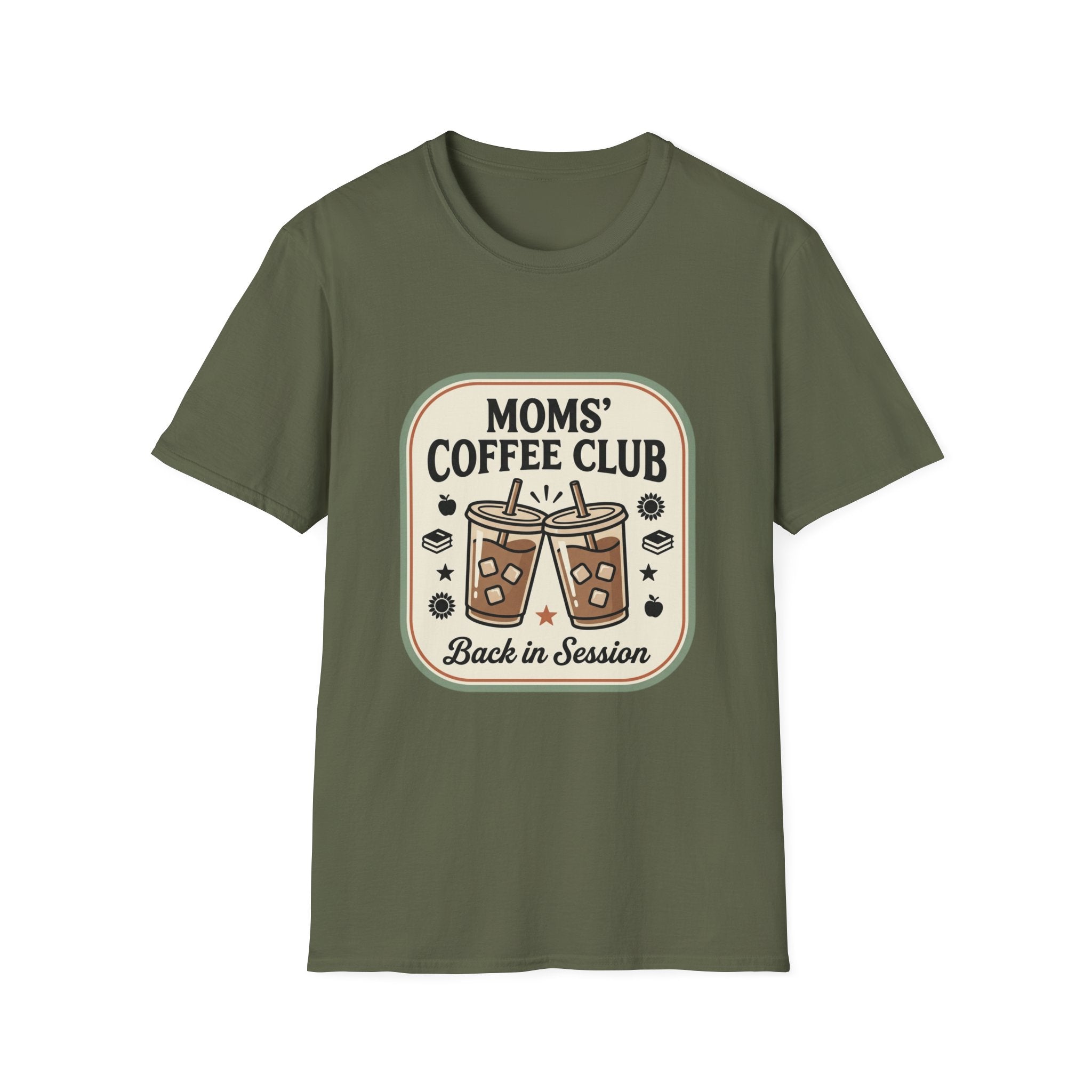 Moms' Coffee Club T-Shirt — "Back in Session" Retro Coffee Graphic