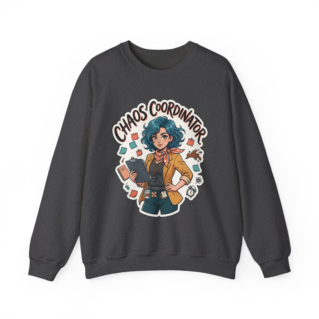 Chaos Coordinator Crewneck Sweatshirt — Funny Office Organizer Graphic Sweatshirt