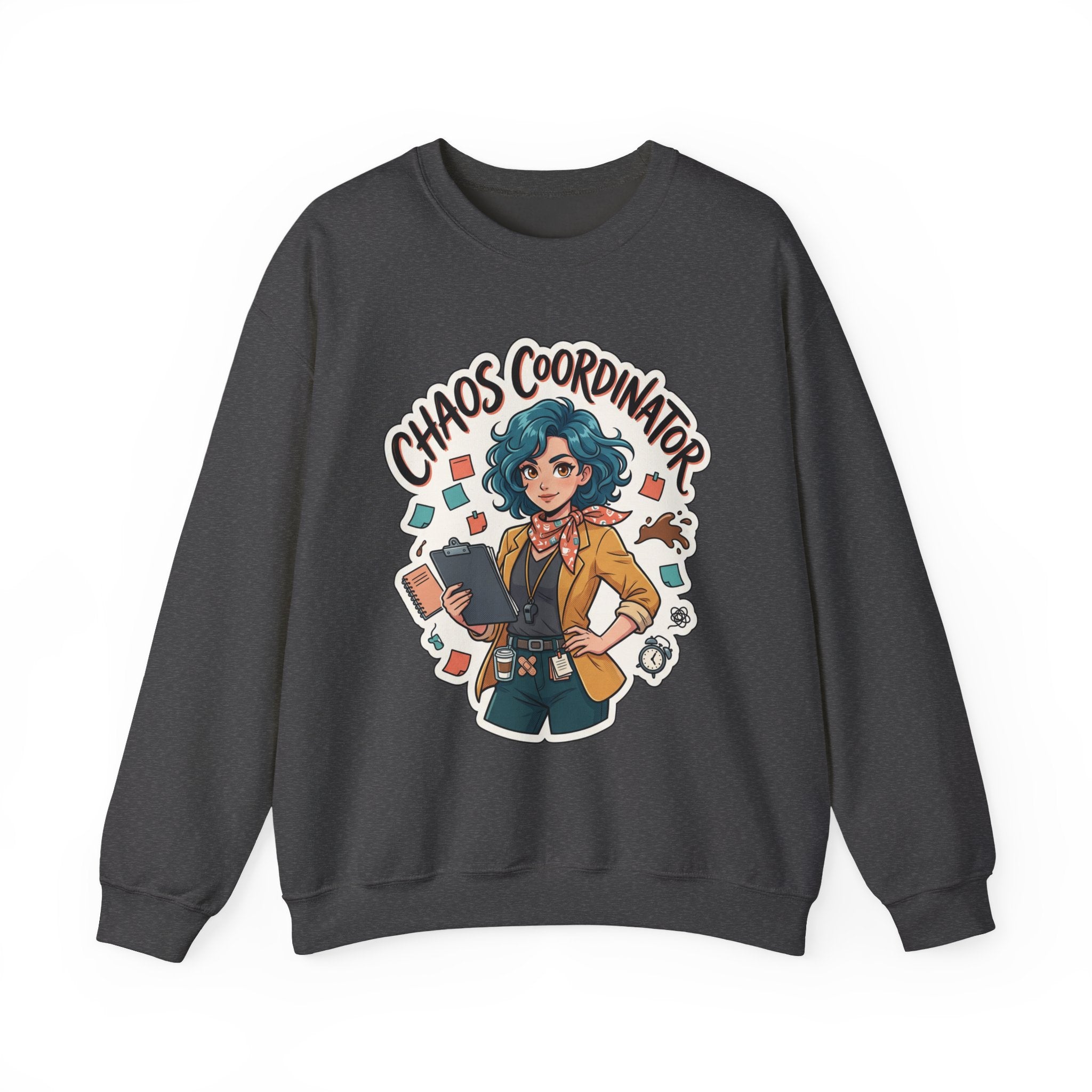 Chaos Coordinator Crewneck Sweatshirt — Funny Office Organizer Graphic Sweatshirt