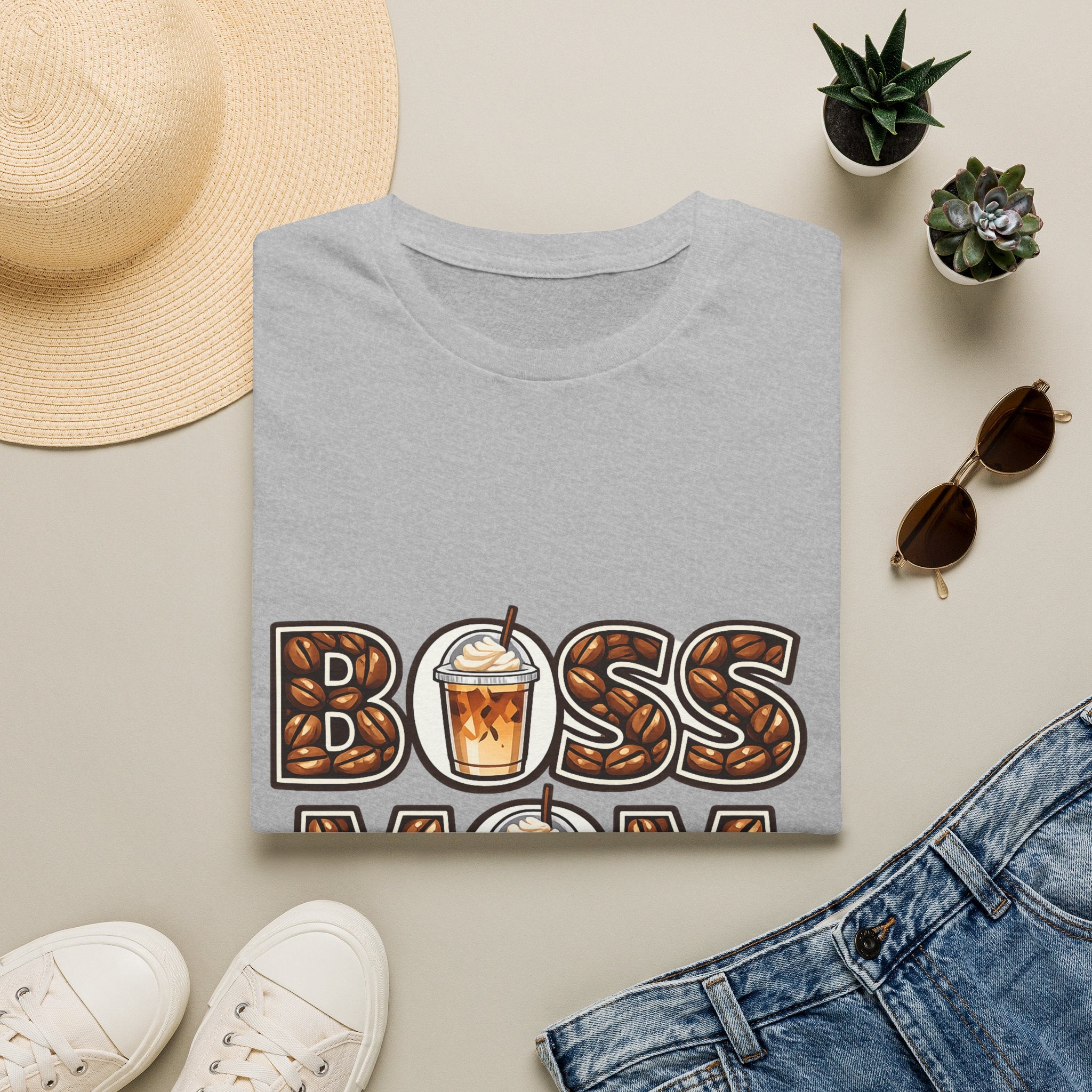 Boss Mom Coffee T-Shirt — Graphic ‘Boss Mom’ Latte Design