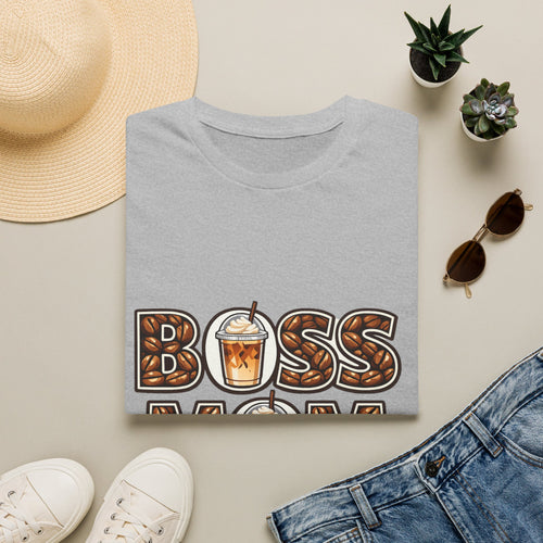 Boss Mom Coffee T-Shirt — Graphic ‘Boss Mom’ Latte Design