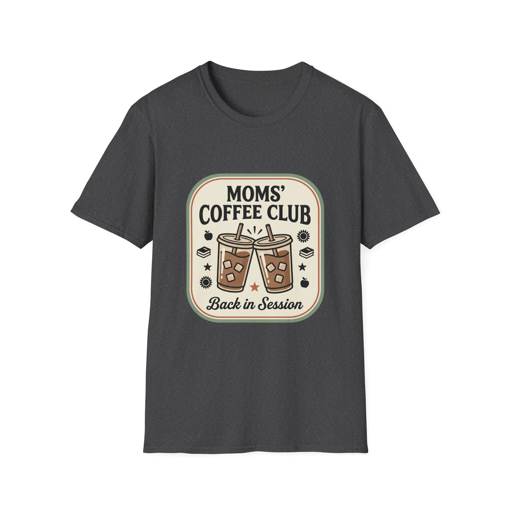 Moms' Coffee Club T-Shirt — "Back in Session" Retro Coffee Graphic
