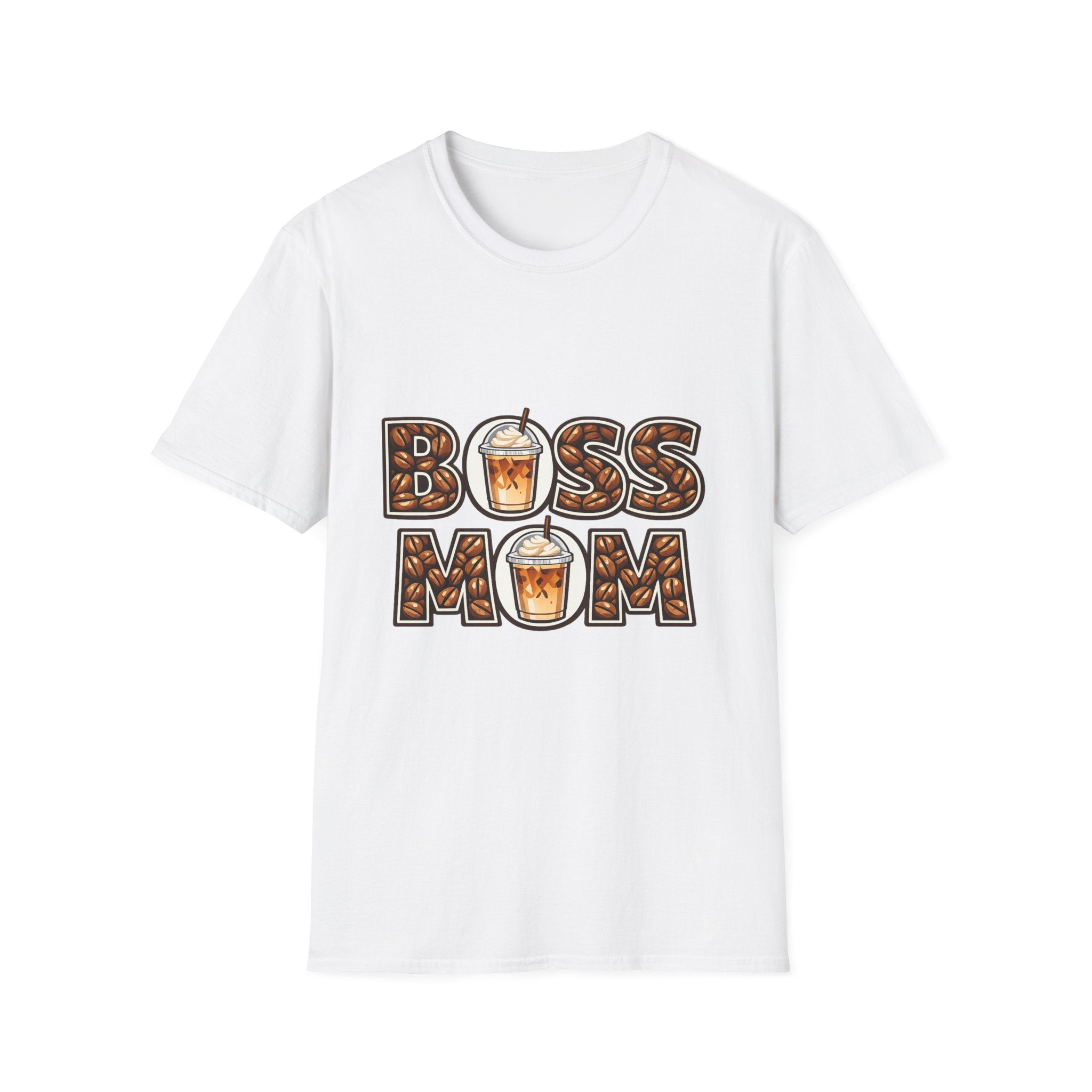 Boss Mom Coffee T-Shirt — Graphic ‘Boss Mom’ Latte Design