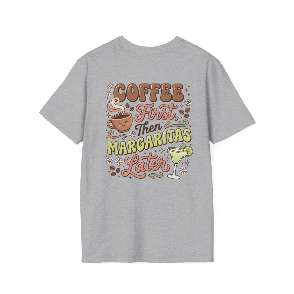 Coffee & Chaos T-Shirt — Retro Script Graphic Tee for Coffee Lovers