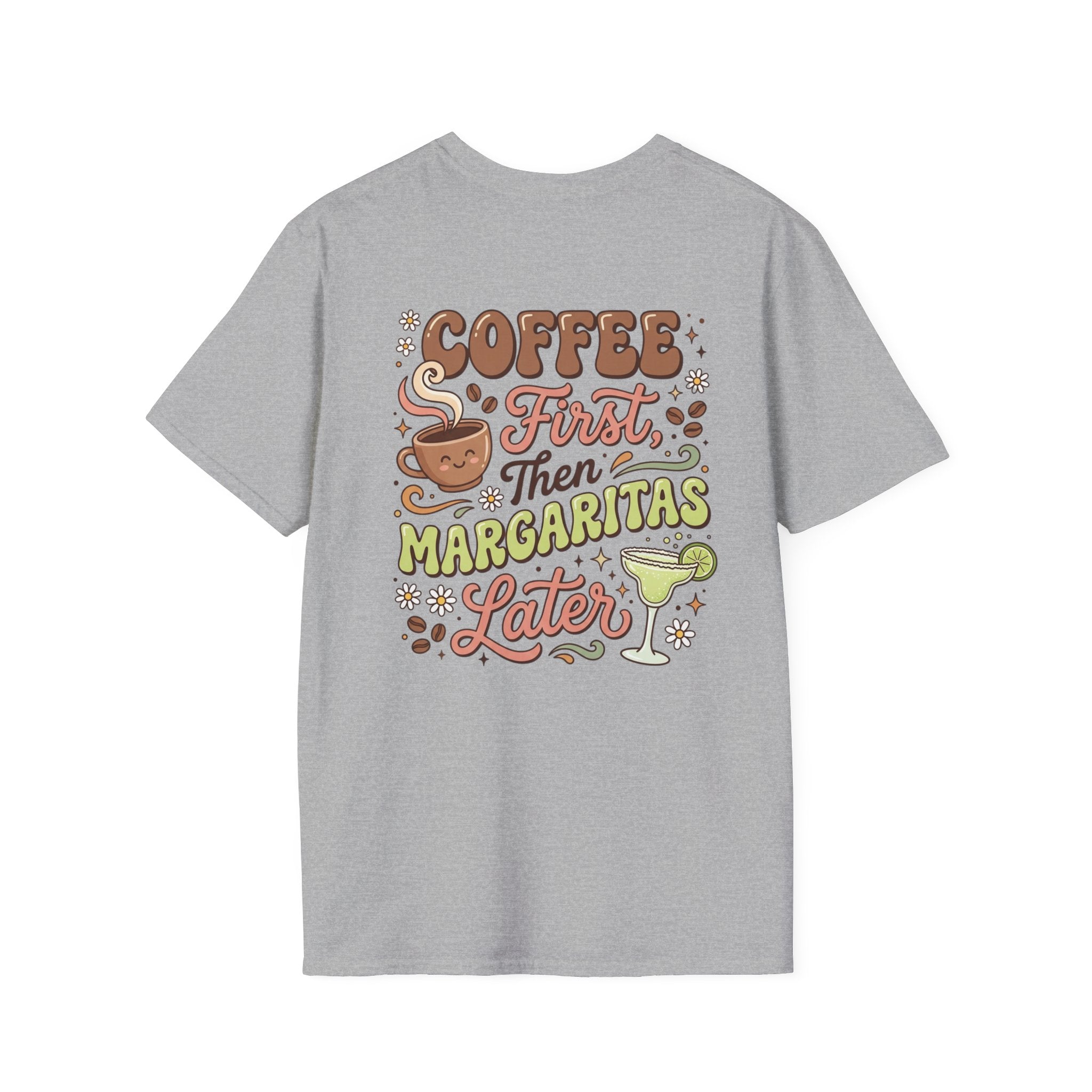 Coffee & Chaos T-Shirt — Retro Script Graphic Tee for Coffee Lovers