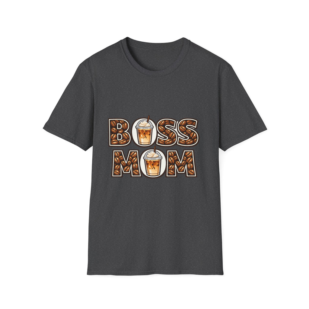Boss Mom Coffee T-Shirt — Graphic ‘Boss Mom’ Latte Design