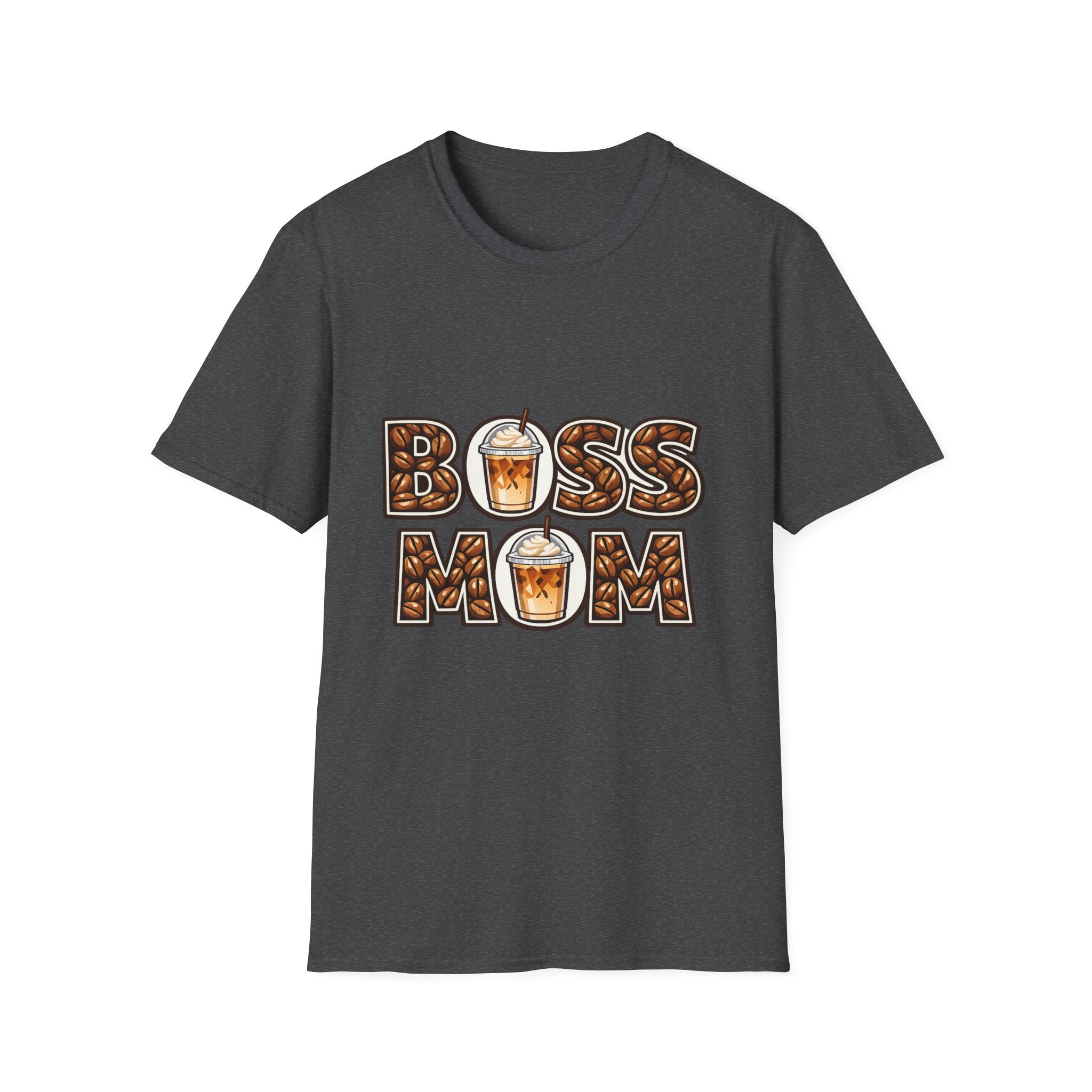 Boss Mom Coffee T-Shirt — Graphic ‘Boss Mom’ Latte Design