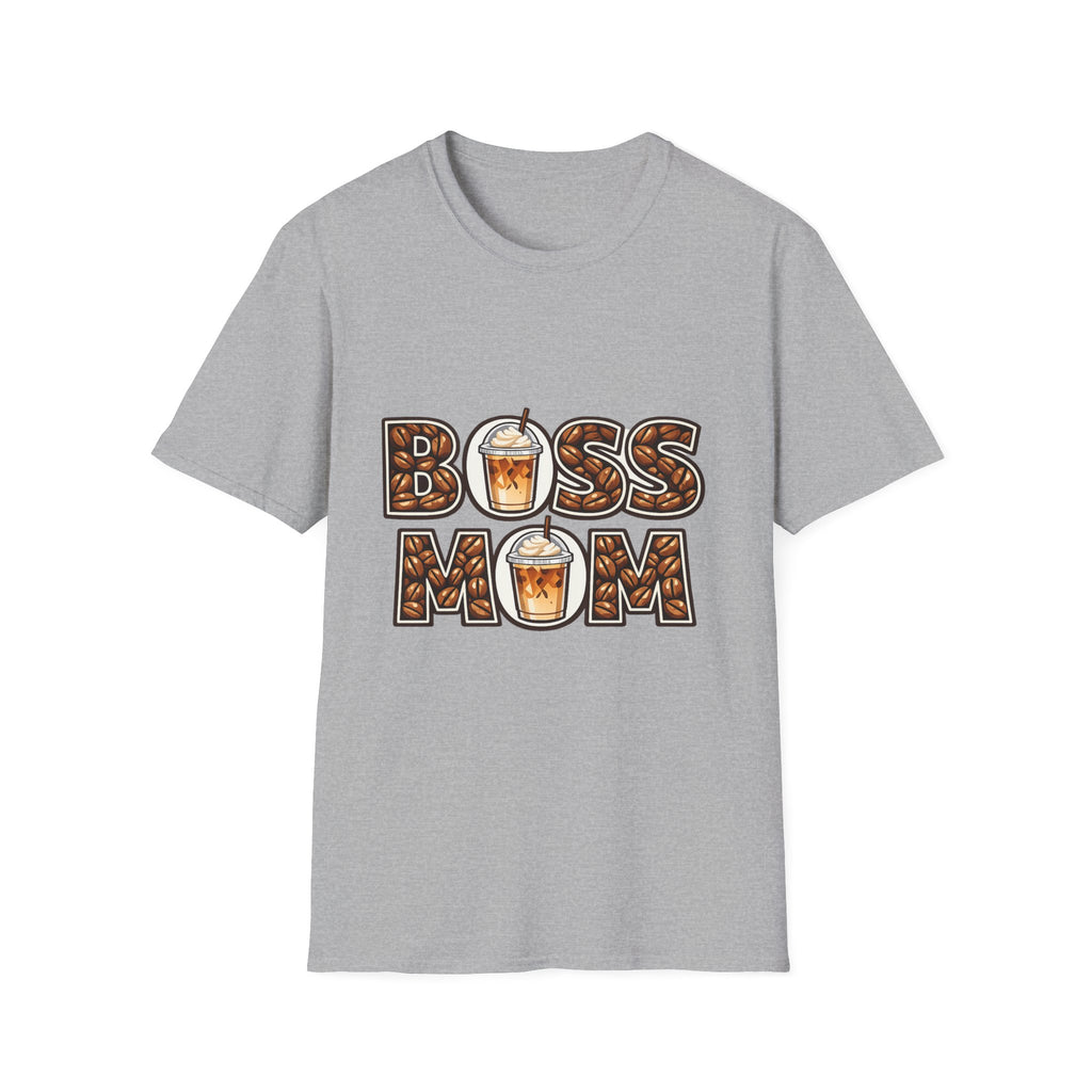 Boss Mom Coffee T-Shirt — Graphic ‘Boss Mom’ Latte Design