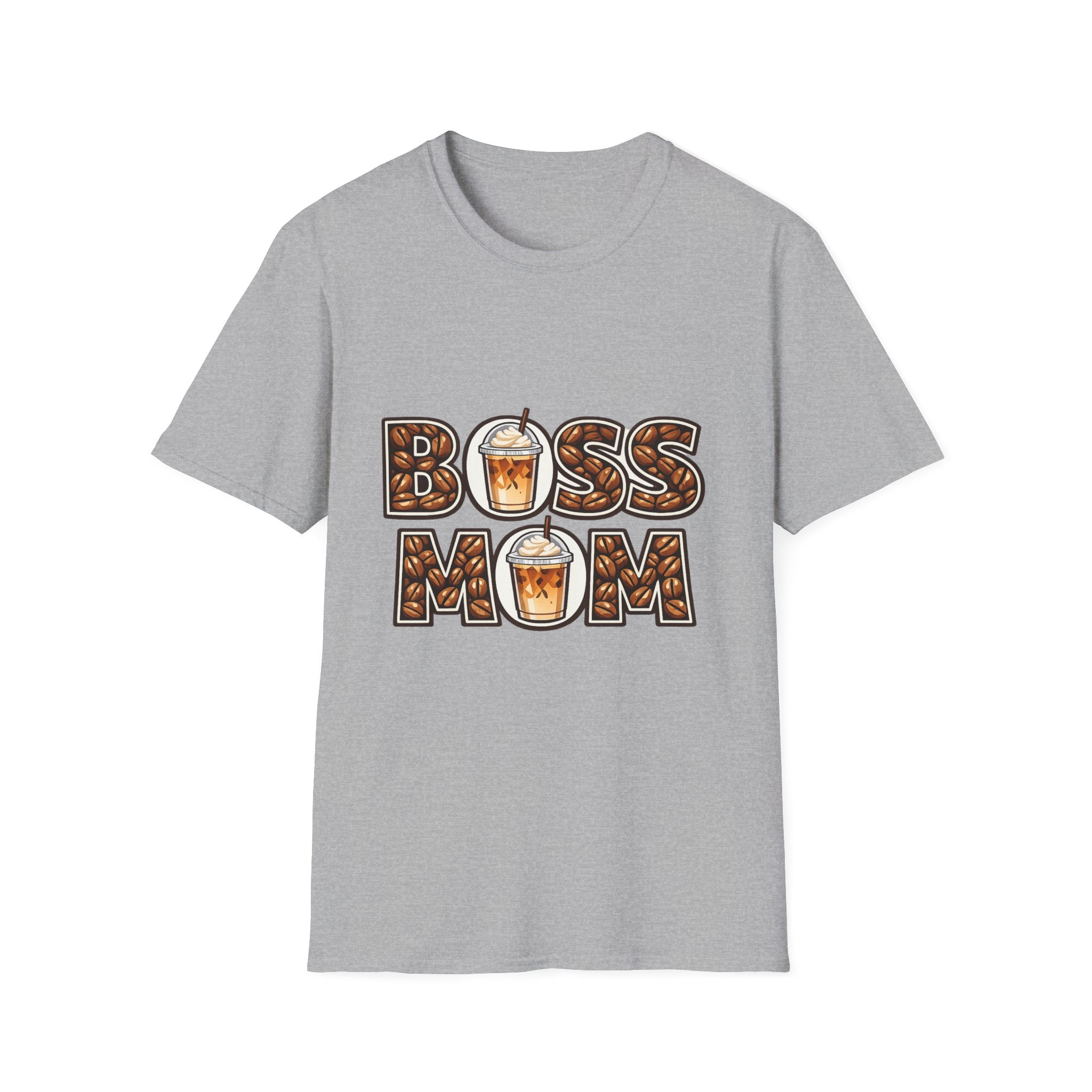 Boss Mom Coffee T-Shirt — Graphic ‘Boss Mom’ Latte Design