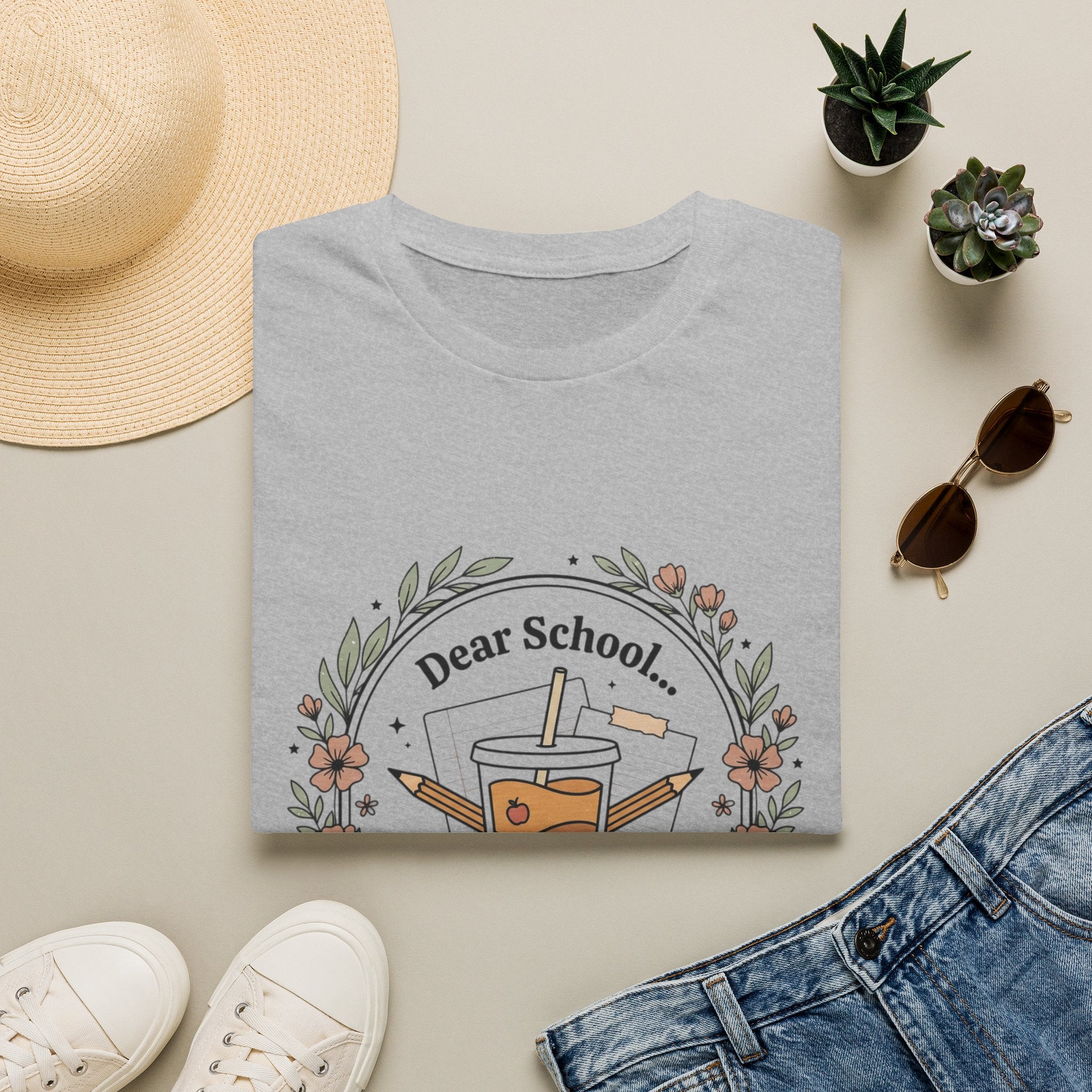T-Shirt — “Dear School… They’re Yours Again” Coffee Teacher Humor Tee