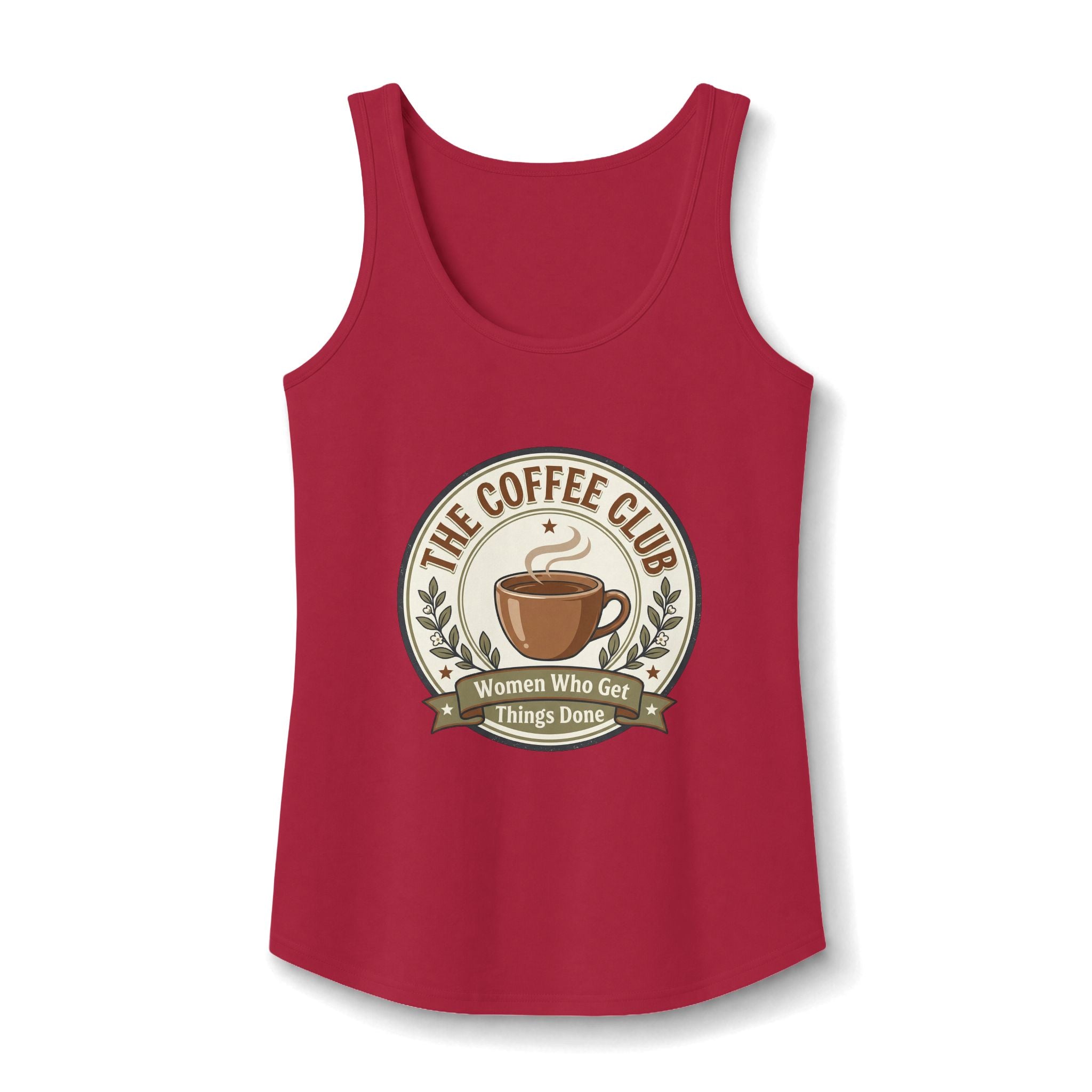 The Coffee Club Tank Top — "Women Who Get Things Done" Cotton Tank