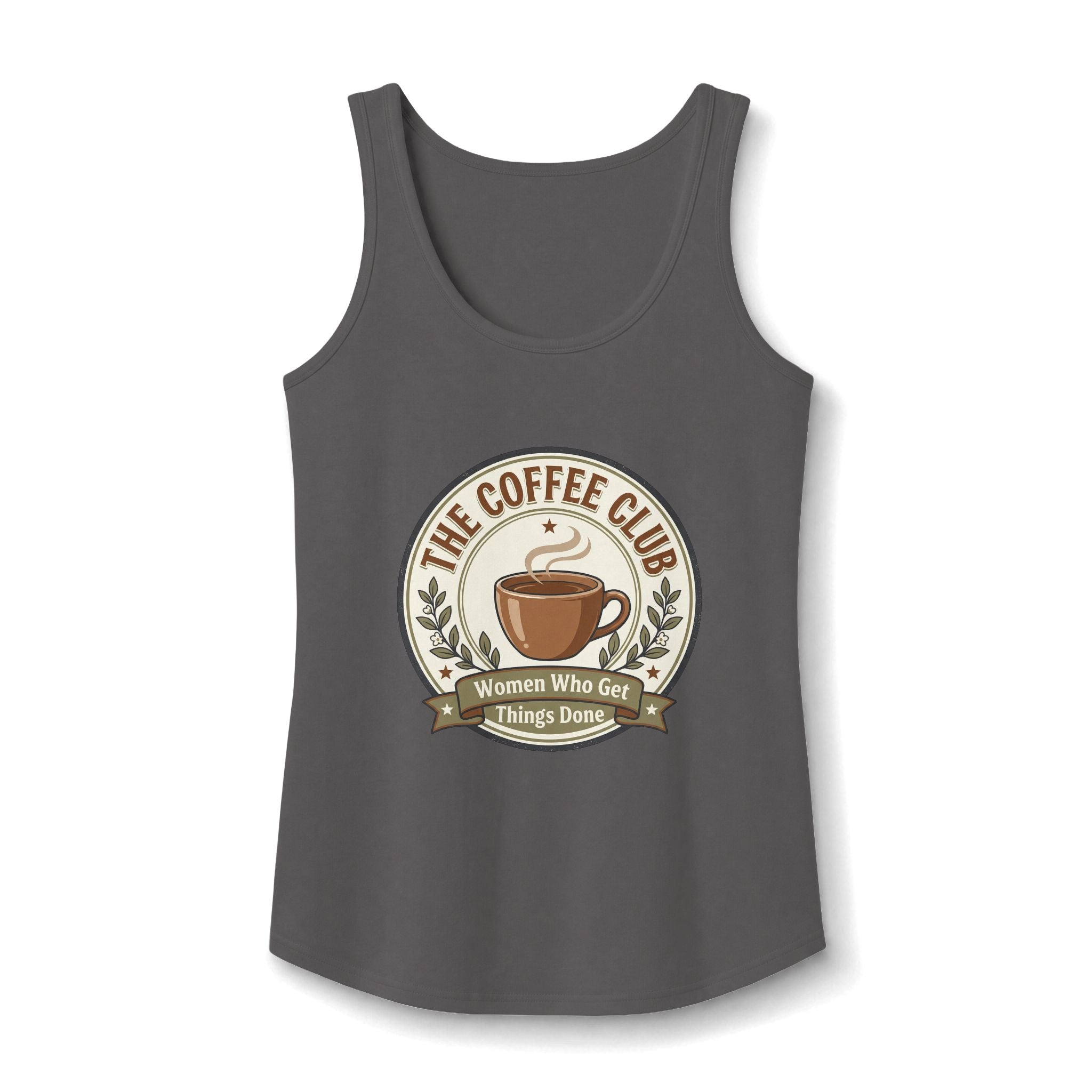 The Coffee Club Tank Top — "Women Who Get Things Done" Cotton Tank