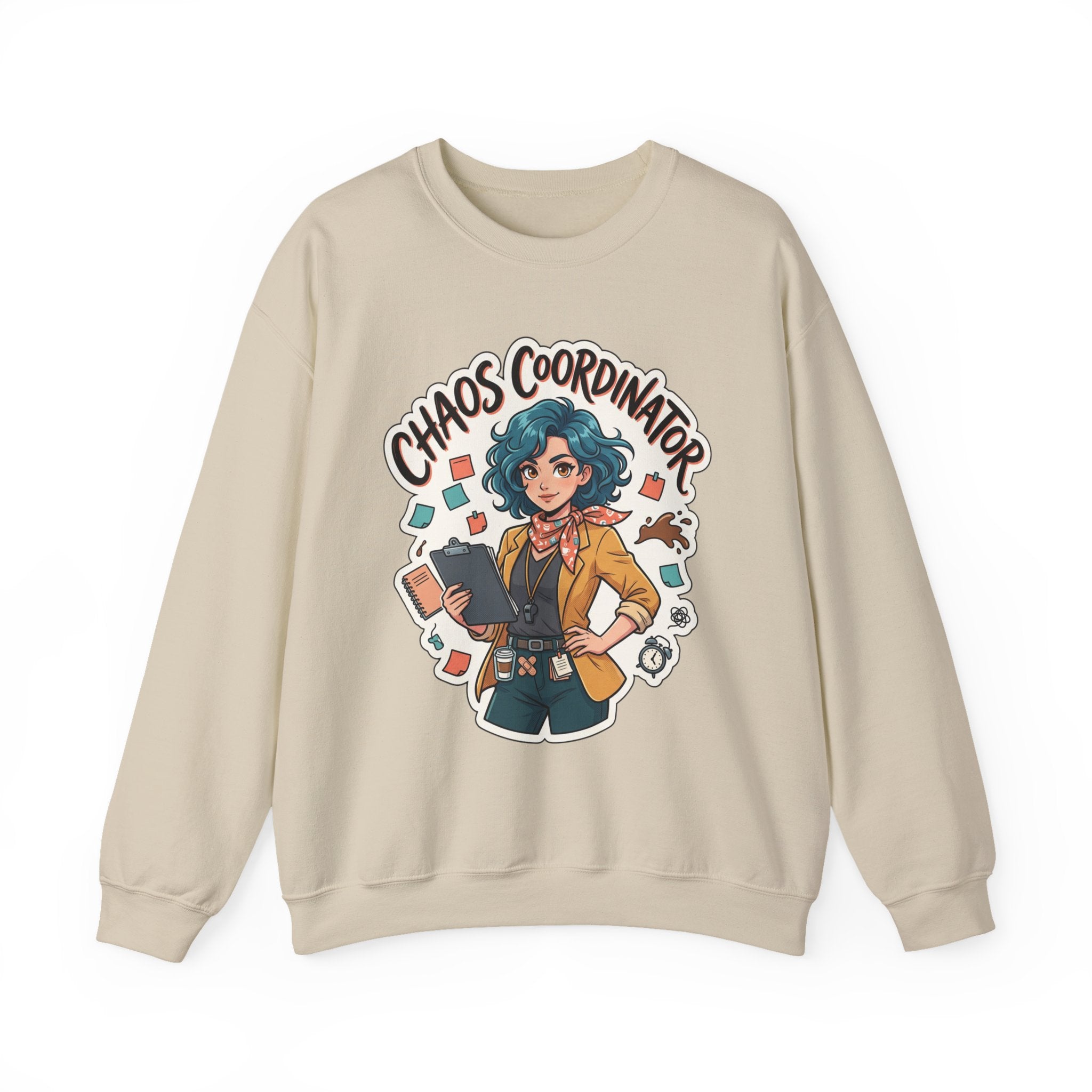 Chaos Coordinator Crewneck Sweatshirt — Funny Office Organizer Graphic Sweatshirt