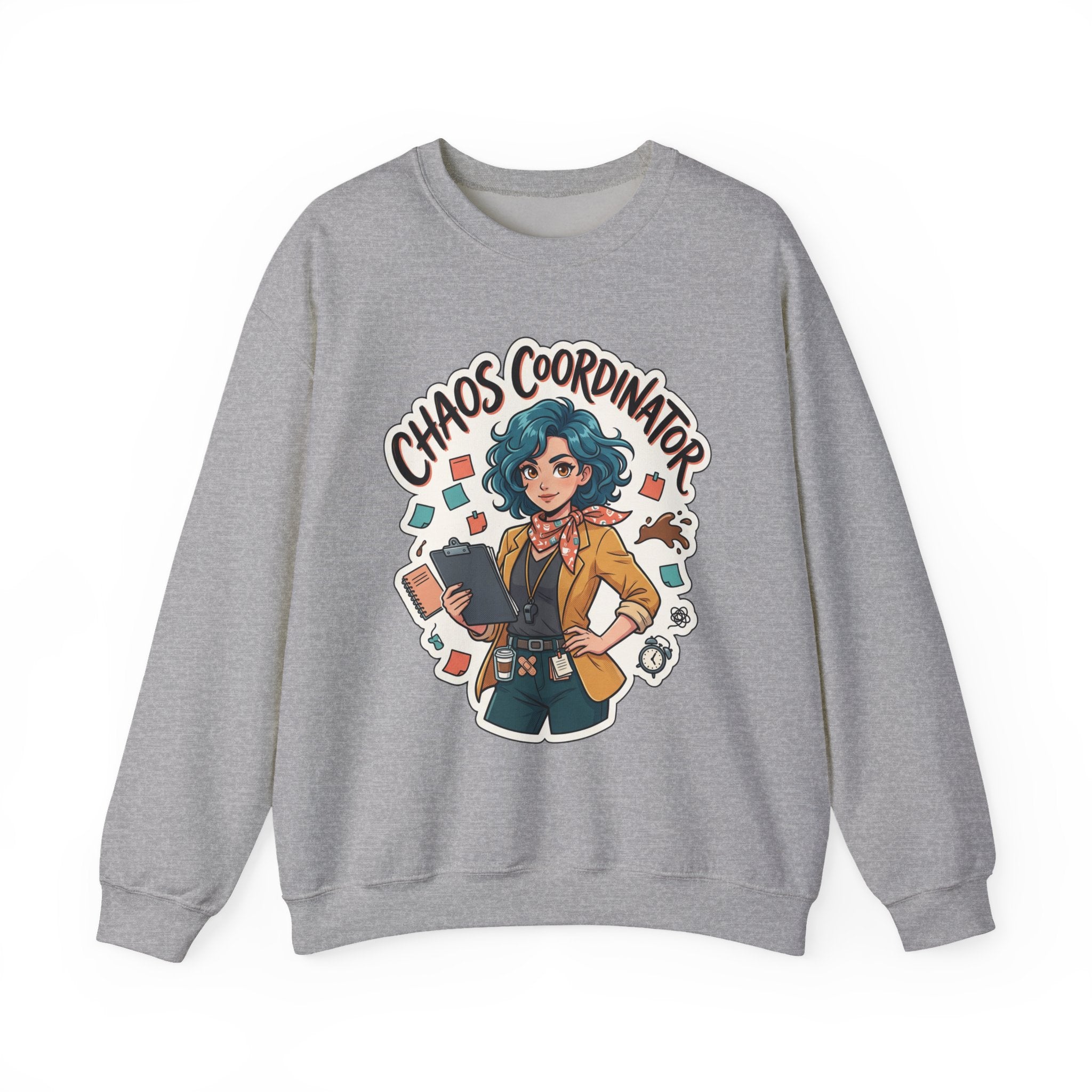 Chaos Coordinator Crewneck Sweatshirt — Funny Office Organizer Graphic Sweatshirt