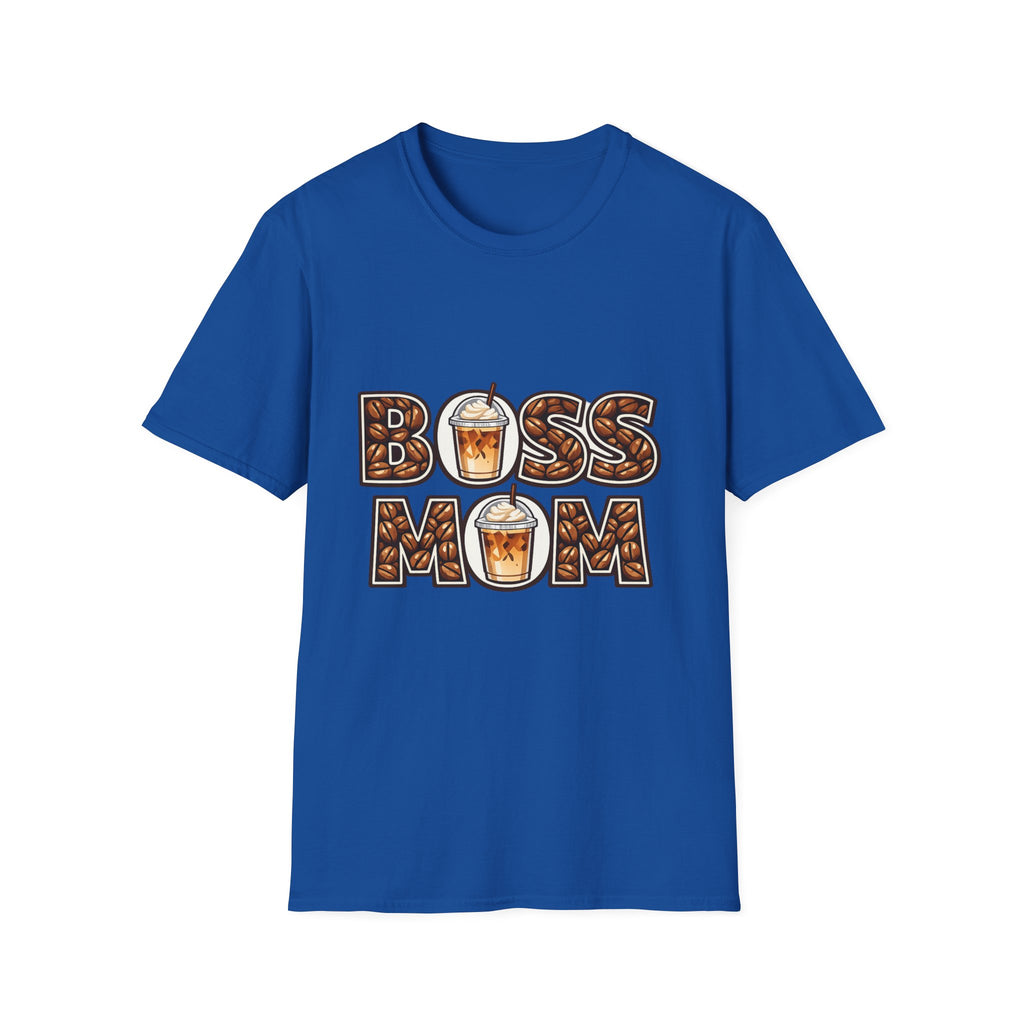 Boss Mom Coffee T-Shirt — Graphic ‘Boss Mom’ Latte Design