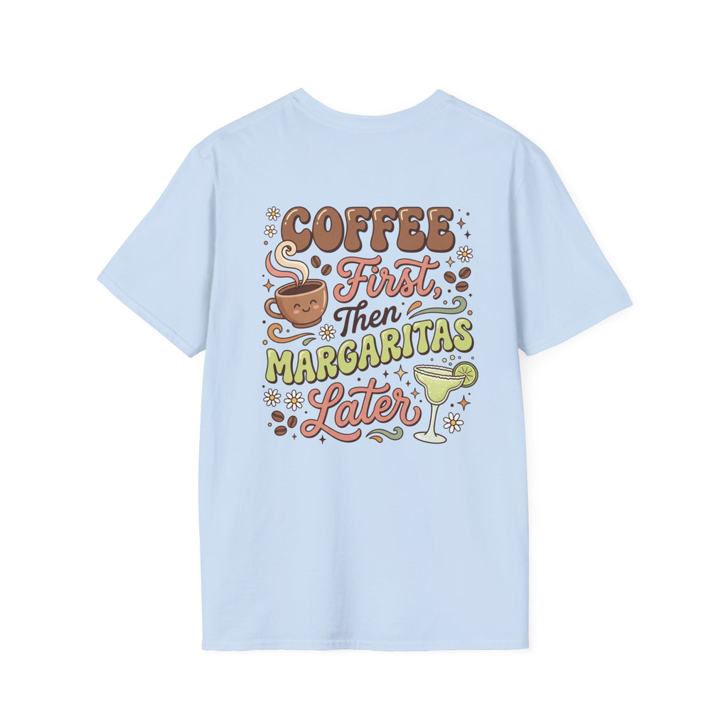Coffee & Chaos T-Shirt — Retro Script Graphic Tee for Coffee Lovers