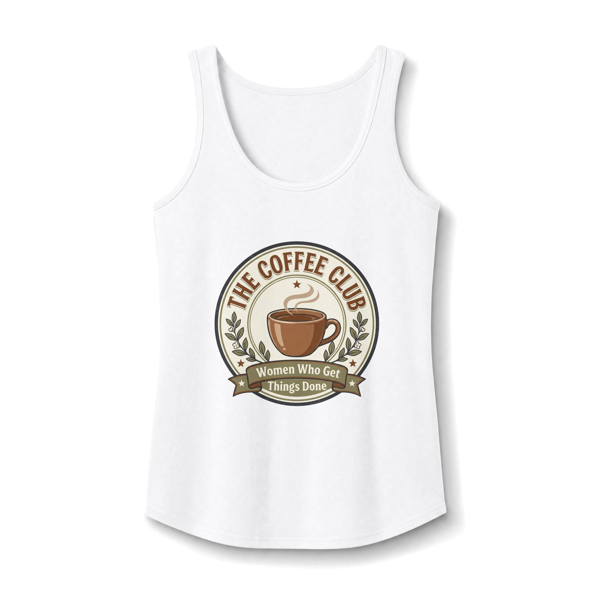 The Coffee Club Tank Top — "Women Who Get Things Done" Cotton Tank